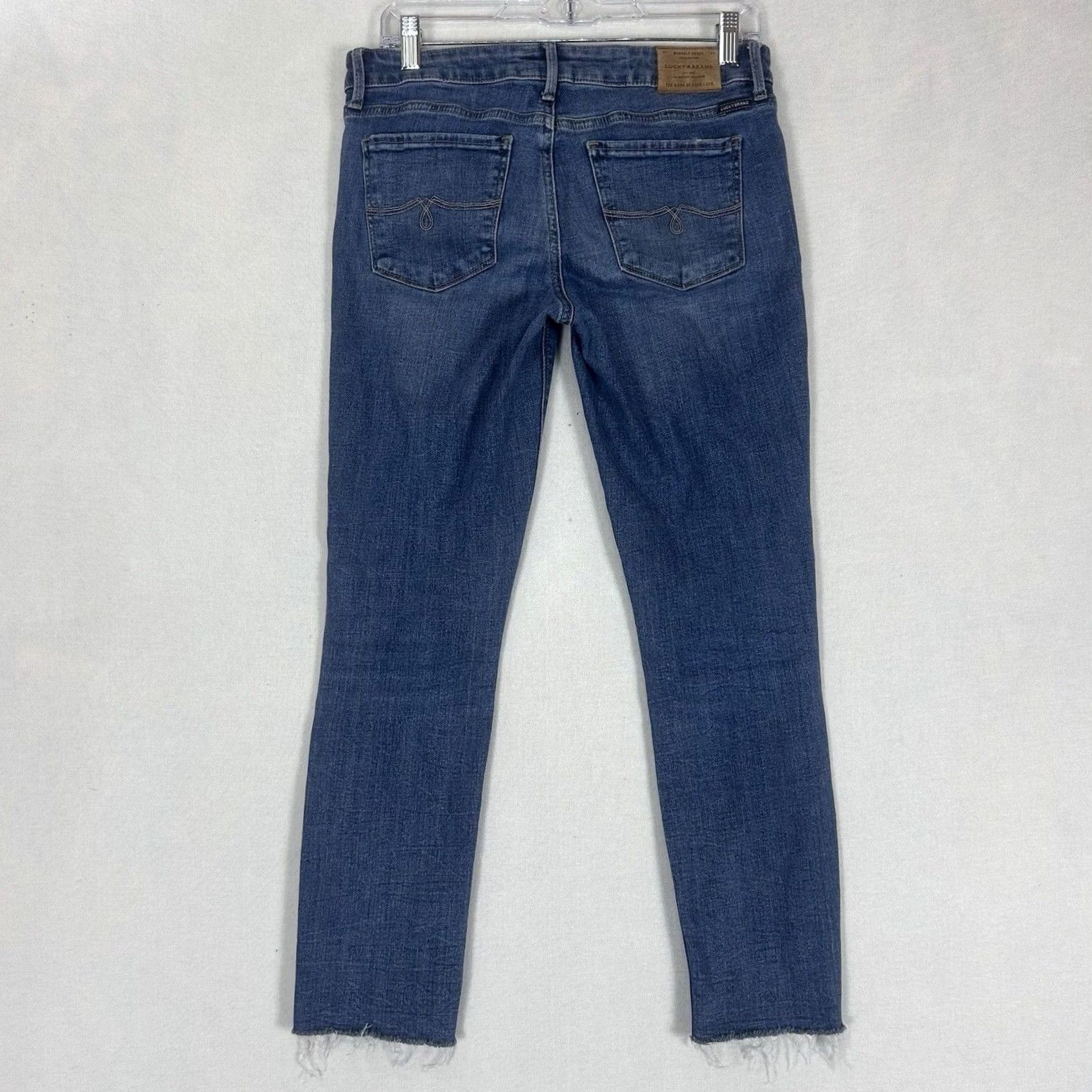 Lucky Brand Lucky Brand Lolita Crop Jeans Women 6 Denim Mid Rise Blue 26.5in Inseam Stretch Button Pocket Skinny Size 28" / US 6 / IT 42 - 5 Thumbnail