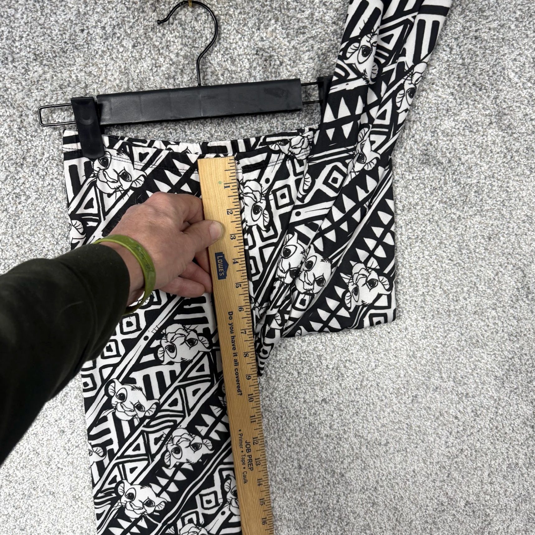Disney Disney Lion King Simba Leggings Womens S Ankle Black White Pattern Aztec Bohemian Cartoon 90s / 00s Style Boys Girls Mens? Size 28" / US 6 / IT 42 - 5 Thumbnail