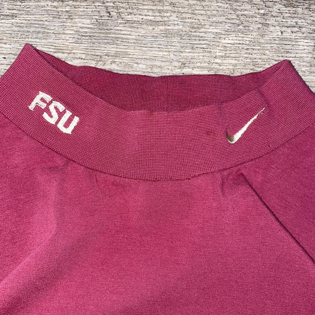 Nike × Vintage Vintage Y2K Nike Mockneck Long Sleeve FSU Shirt Size US XL / EU 56 / 4 - 2 Thumbnail