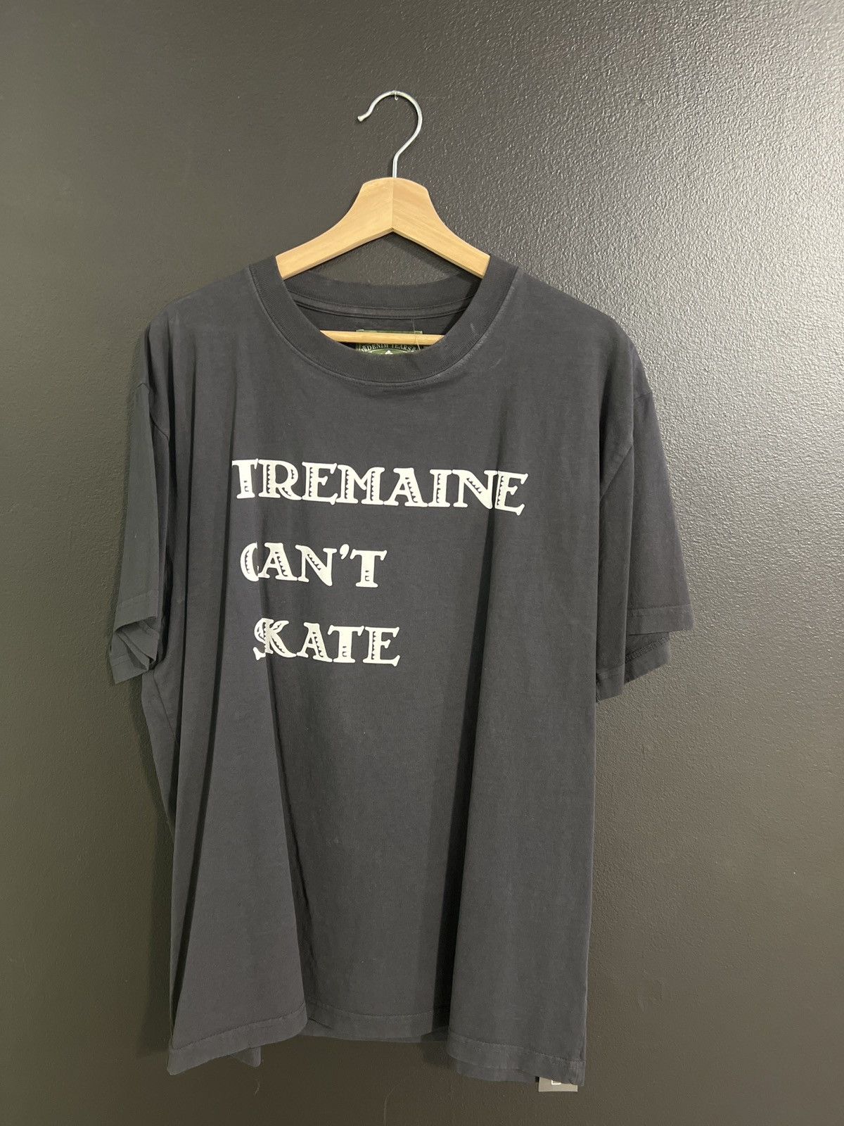 image of Denim Tears Tremaine Can’T Skate Tee in Black, Men's (Size XL)