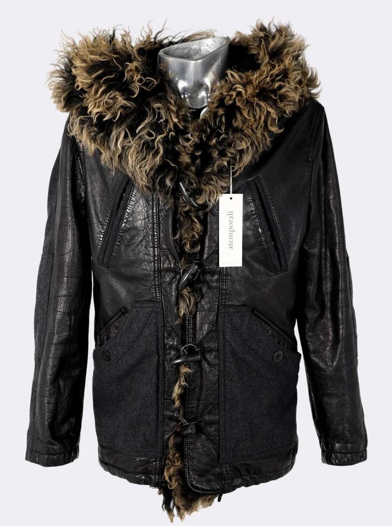 Emporio Armani Emporio Armani Buffalo Leather Fur Hooded Jacket $2410 Size US M / EU 48-50 / 2 - 6 Thumbnail