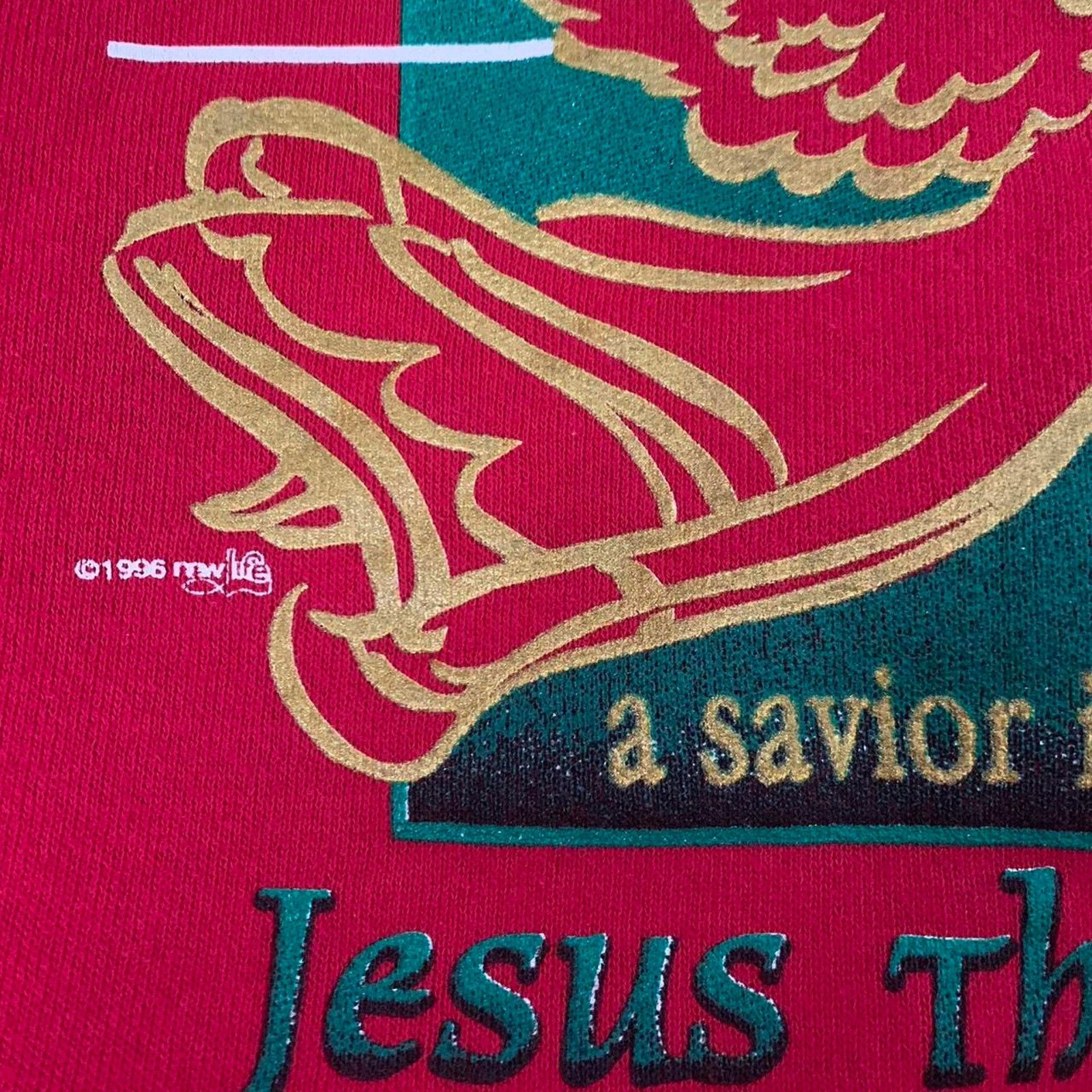 Lee Vintage 90s Lee Jesus crewneck Size US XL / EU 56 / 4 - 6 Thumbnail