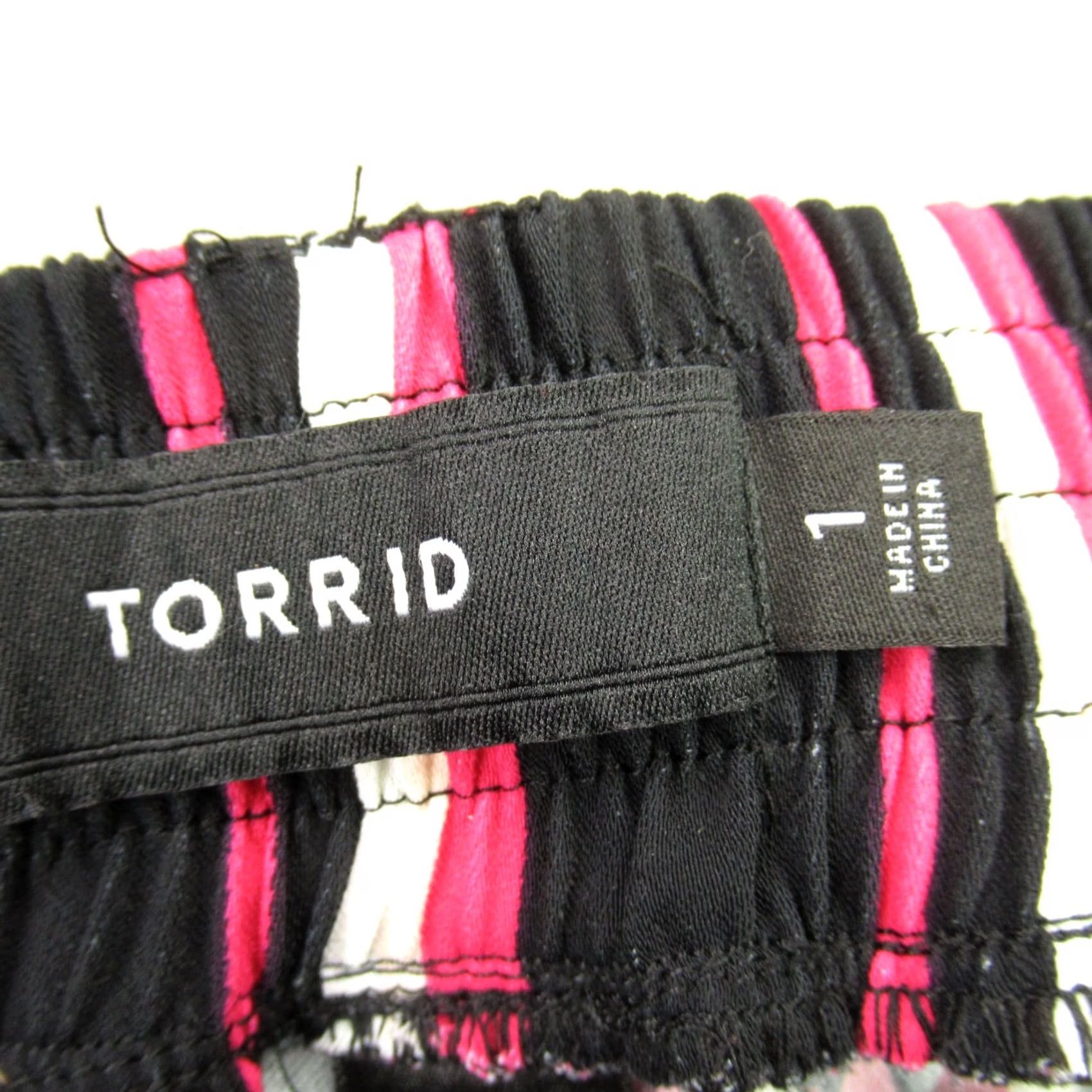 Torrid Torrid Pants Womens 1 Straight Leg Casual Chino Lightweight Stripes Outdoors Shirt Size 25" / US 0 / IT 36 - 3 Thumbnail
