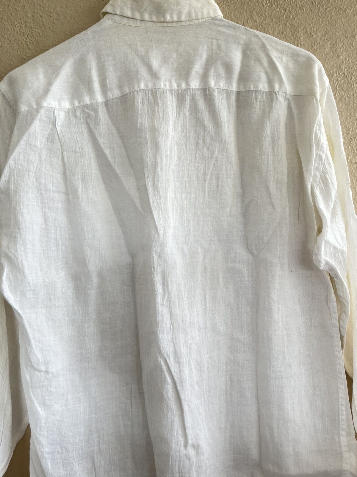 Issey Miyake × Japanese Brand × Vintage Issey Miyake Button Up White Long Sleeve 100% Linen Shirt Size US S / EU 44-46 / 1 - 14 Thumbnail