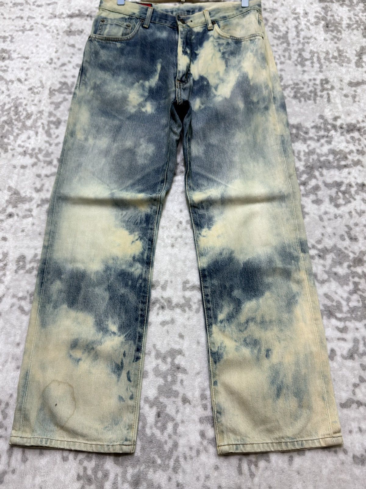 Edwin Edwin 503 Vintage Distressed Acid Wash Denim Regular Fit Size US 30 / EU 46 - 7 Thumbnail