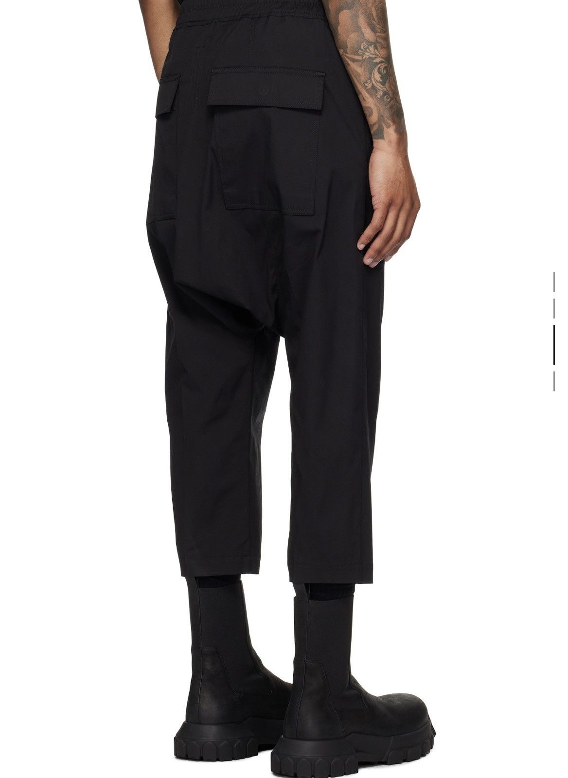 Rick Owens RICK OWENS Black Concordians Forever Cropped Trousers Size US 36 / EU 52 - 8 Thumbnail