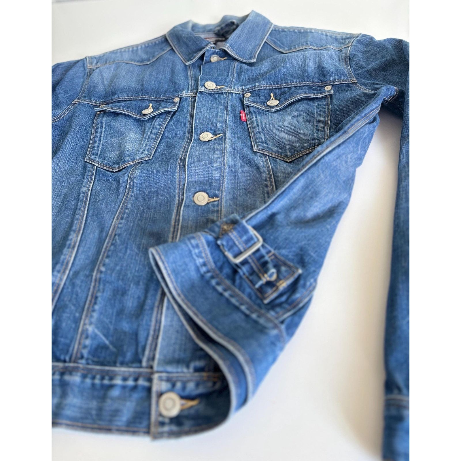 Japanese Brand × Levi's × Levi's Vintage Clothing Vintage Levi's Engineered Jeans Jacket Rare Cinch Denim Y2K Size US M / EU 48-50 / 2 - 2 Thumbnail