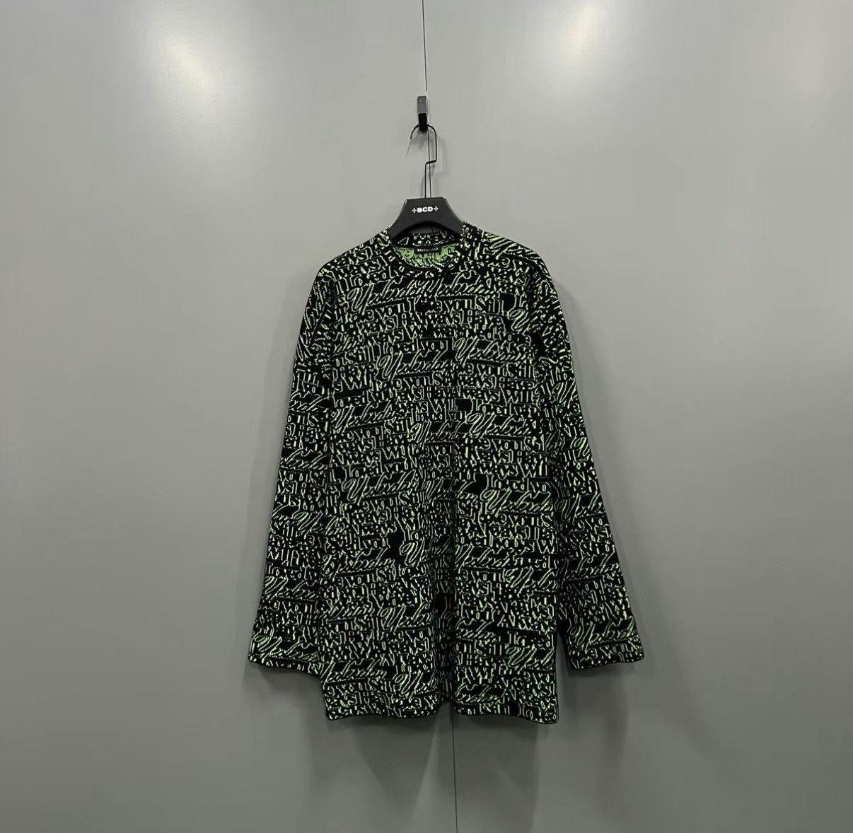 Balenciaga Balenciaga Black-Green Blend Knit Sweater J41 Size US S / EU 44-46 / 1 - 1 Thumbnail
