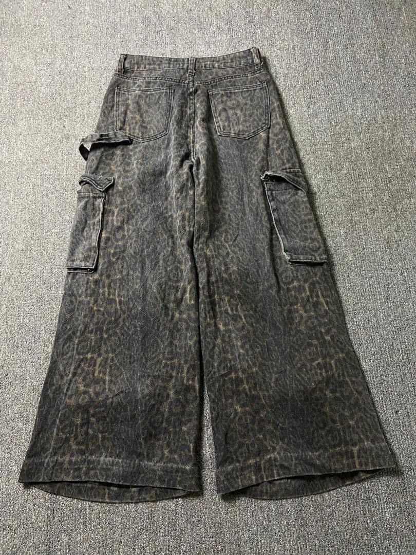 Japanese Brand DAZY Brand Wide Leg Leopard Cargo Pants (185) Size 28" / US 6 / IT 42 - 5 Thumbnail
