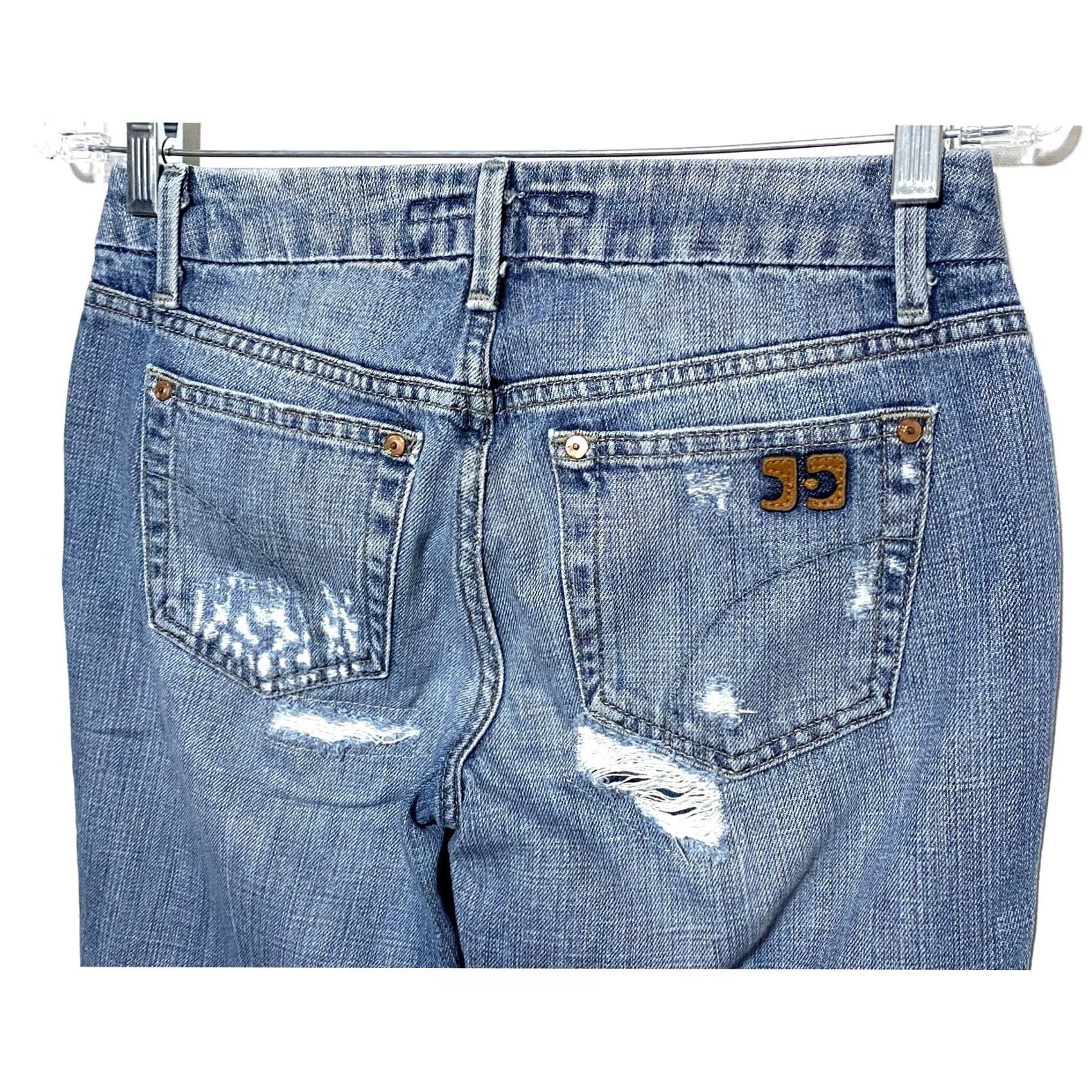 Vintage Joe's Jeans The Honey Houston Low Rise Bootcut Womens 25 Distressed Grunge Jeans Size 42" / US 20 - 4 Thumbnail