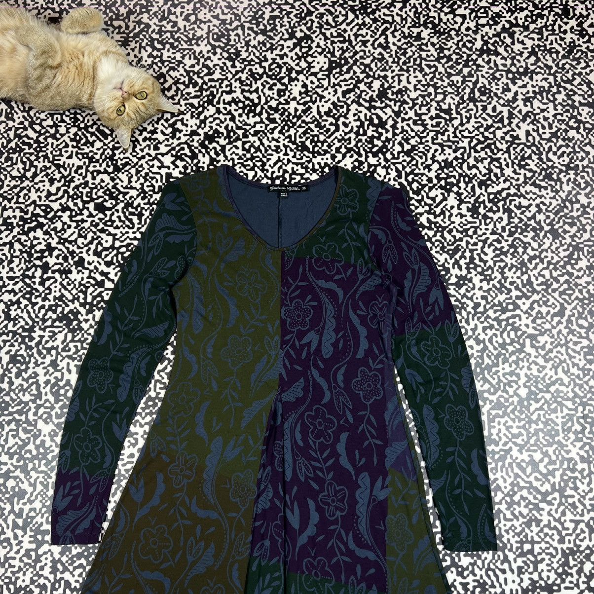 Gudrun Sjoden Vintage Y2K Gudrun Sjoden Retro Flared Midi Dress 90s Style Size S / US 4 / IT 40 - 5 Thumbnail
