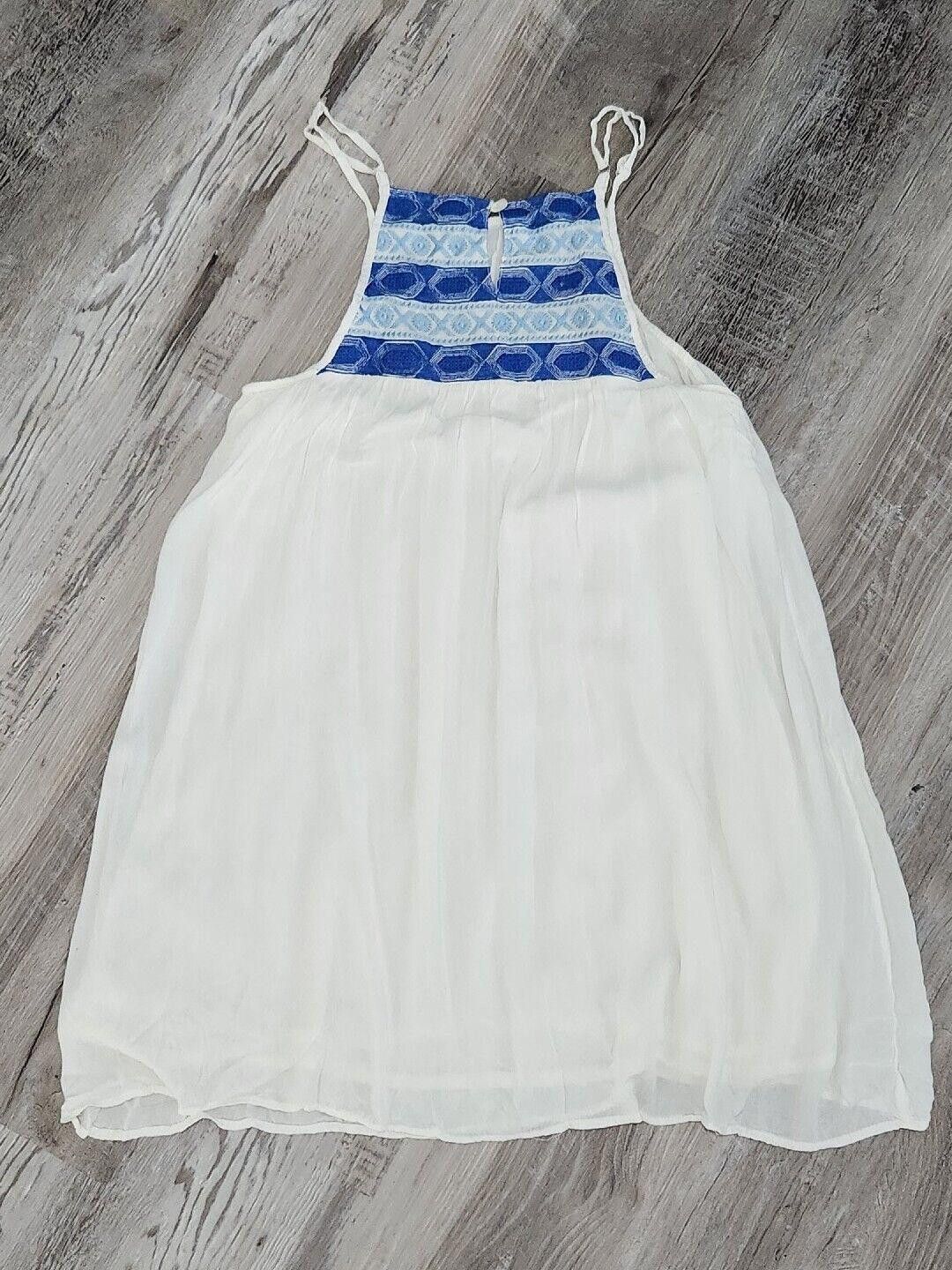 Designer Earthbound Trading Dress Extra Large White Embroidered Size XL / US 12-14 / IT 48-50 - 7 Thumbnail