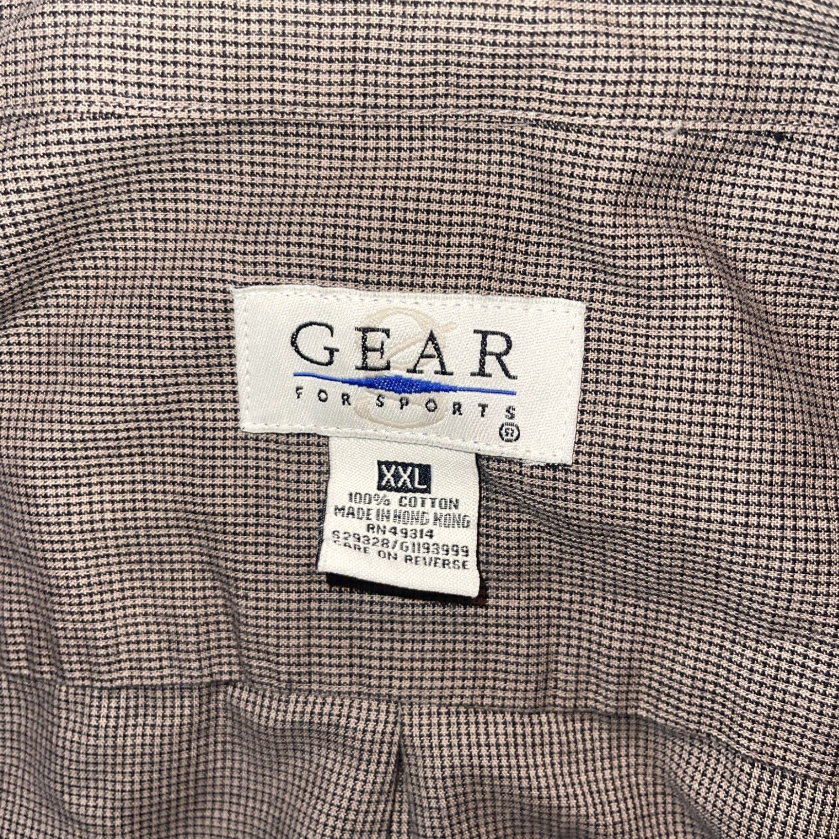 Vintage Gear For Sports Men's Shirt XXL Long Sleeve Button-Up Tan Brown Check Shirt Size US XXL / EU 58 / 5 - 5 Thumbnail