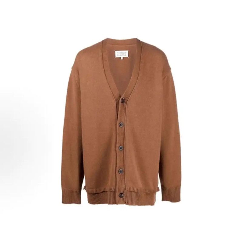 Maison Margiela Maison Margiela Brown Wool Women's Cardigan 0089 Size M / US 6-8 / IT 42-44 - 1 Thumbnail