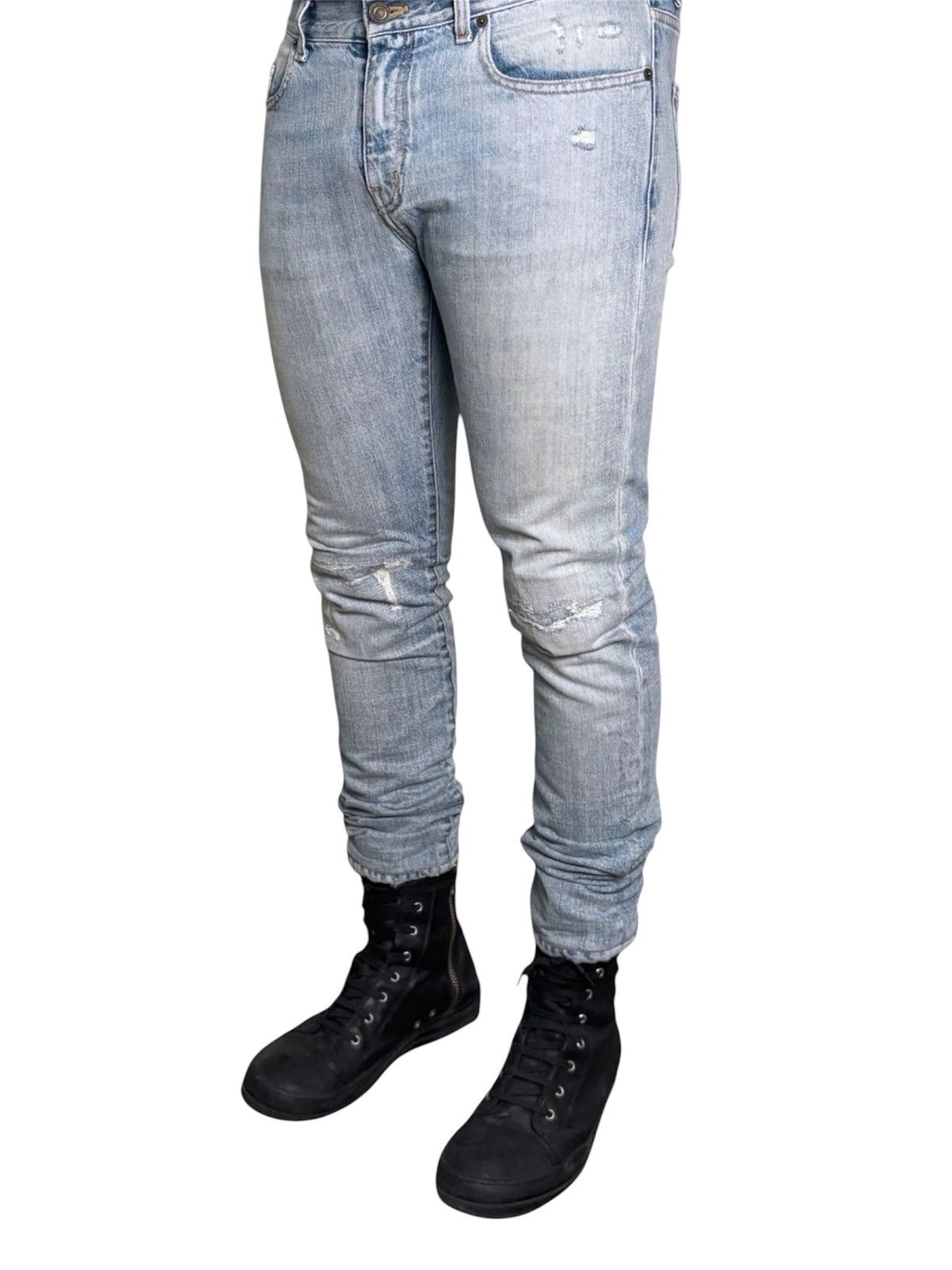 Saint Laurent Paris SS16 Surf Sound Knee Repair Denim Size US 32 / EU 48 - 10 Thumbnail