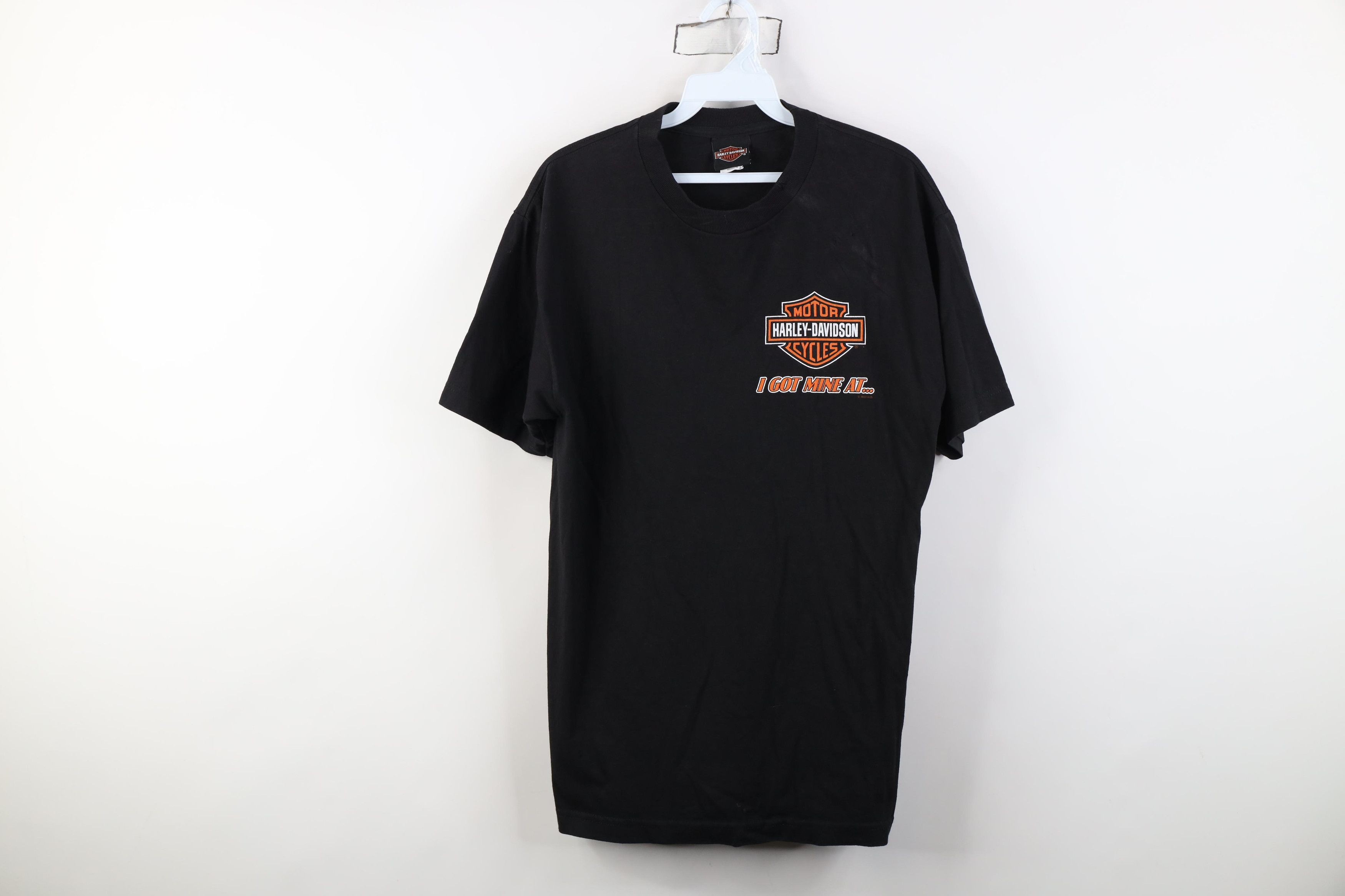 Harley Davidson Vintage Y2K Harley Davidson Spell Out Big Logo T-Shirt Black Size US M / EU 48-50 / 2 - 1 Thumbnail