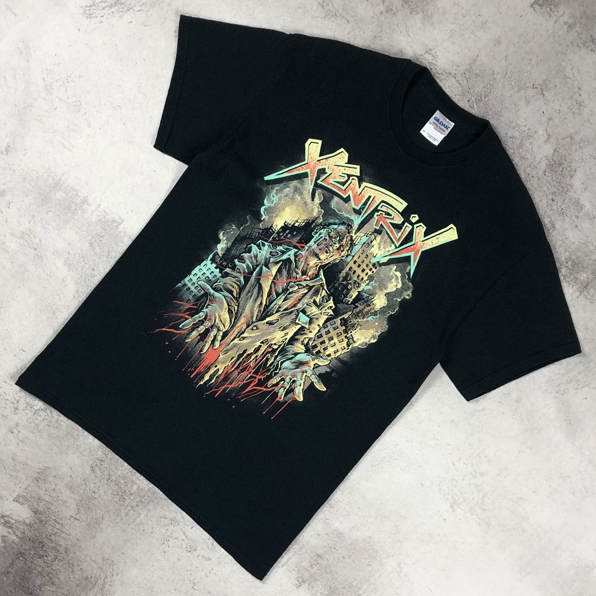 Vintage Vintage Xentrix Keep Smiling While You Die Graphic Metal Tee Size US M / EU 48-50 / 2 - 6 Thumbnail
