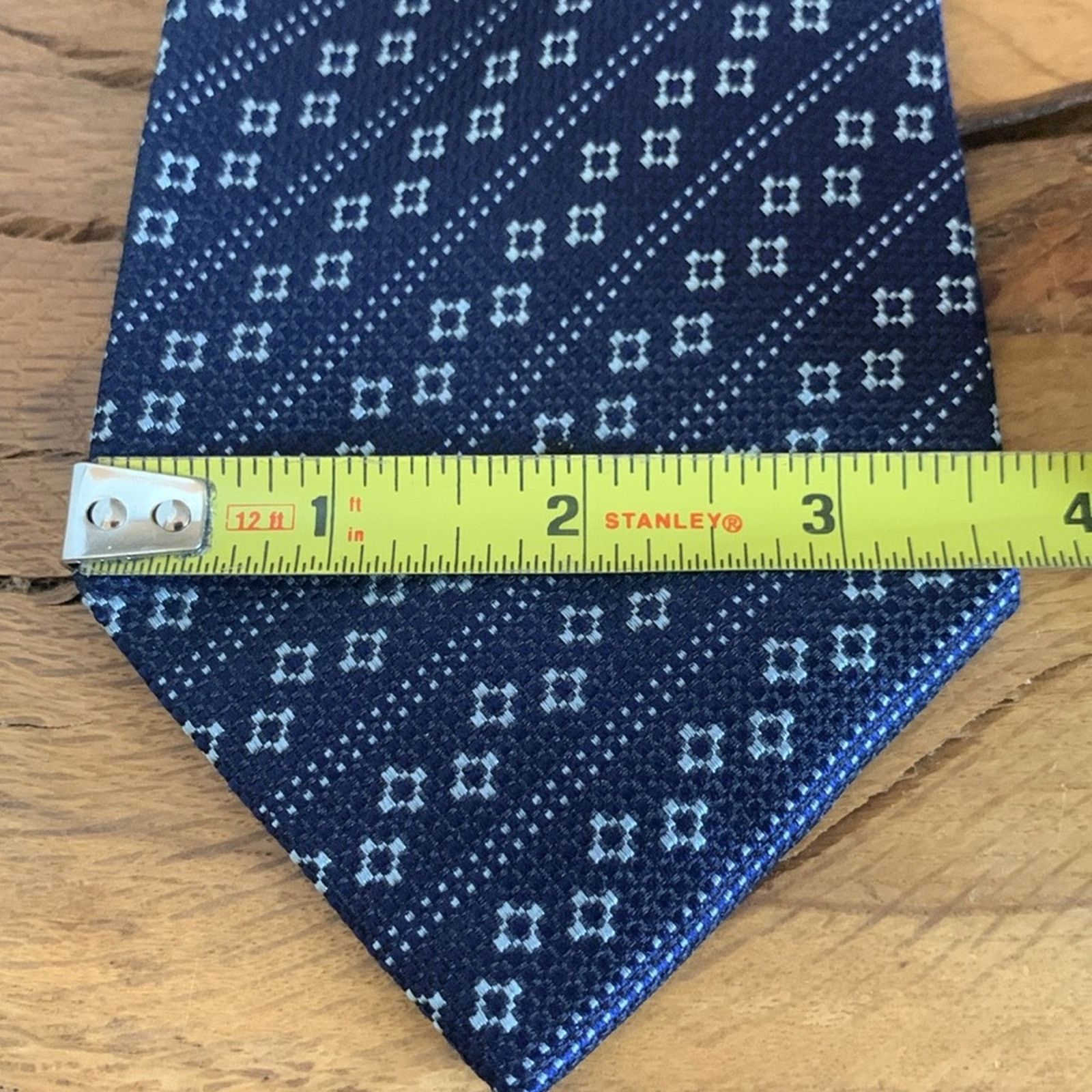 Gianfranco Ferre Gianfranco Ferre Italy 100% Italian navy blue silk necktie Size ONE SIZE - 9 Thumbnail