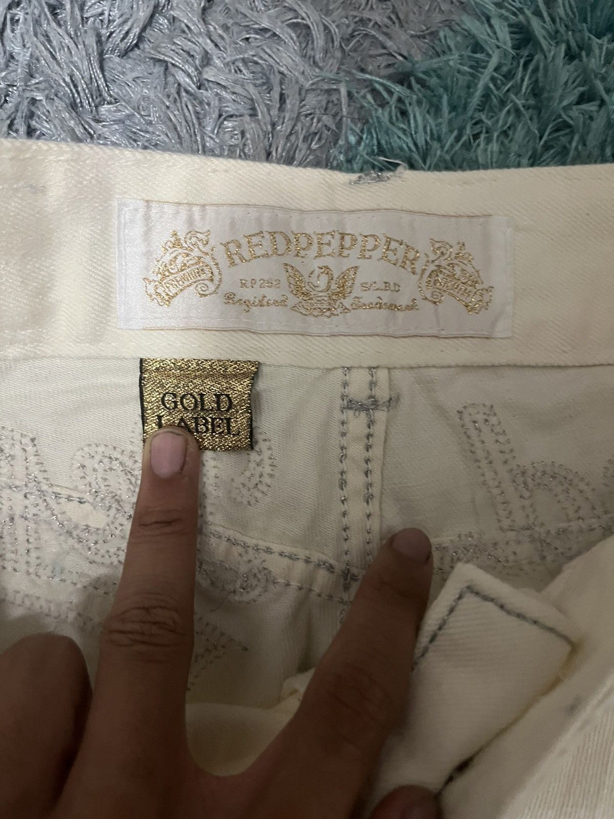 Japanese Brand 💥RED PEPPER FLARE WHITE JEANS (RARE) GOLD LABEL BRAND NEW💥 Size 30" / US 8 / IT 44 - 5 Thumbnail