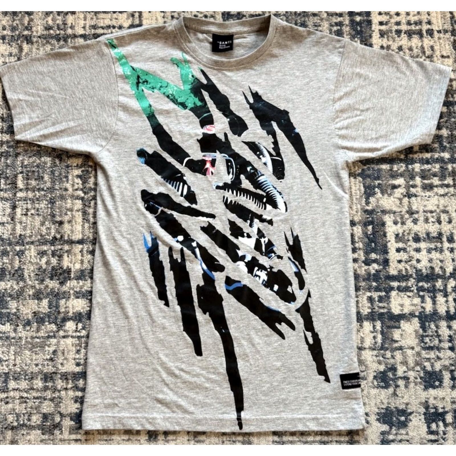 Equipment Santi T-Shirt Shirt Men Sz S Gray Ocean Life Beach Diving Classic Fish Logo Graphic Print Size US S / EU 44-46 / 1 - 2 Thumbnail