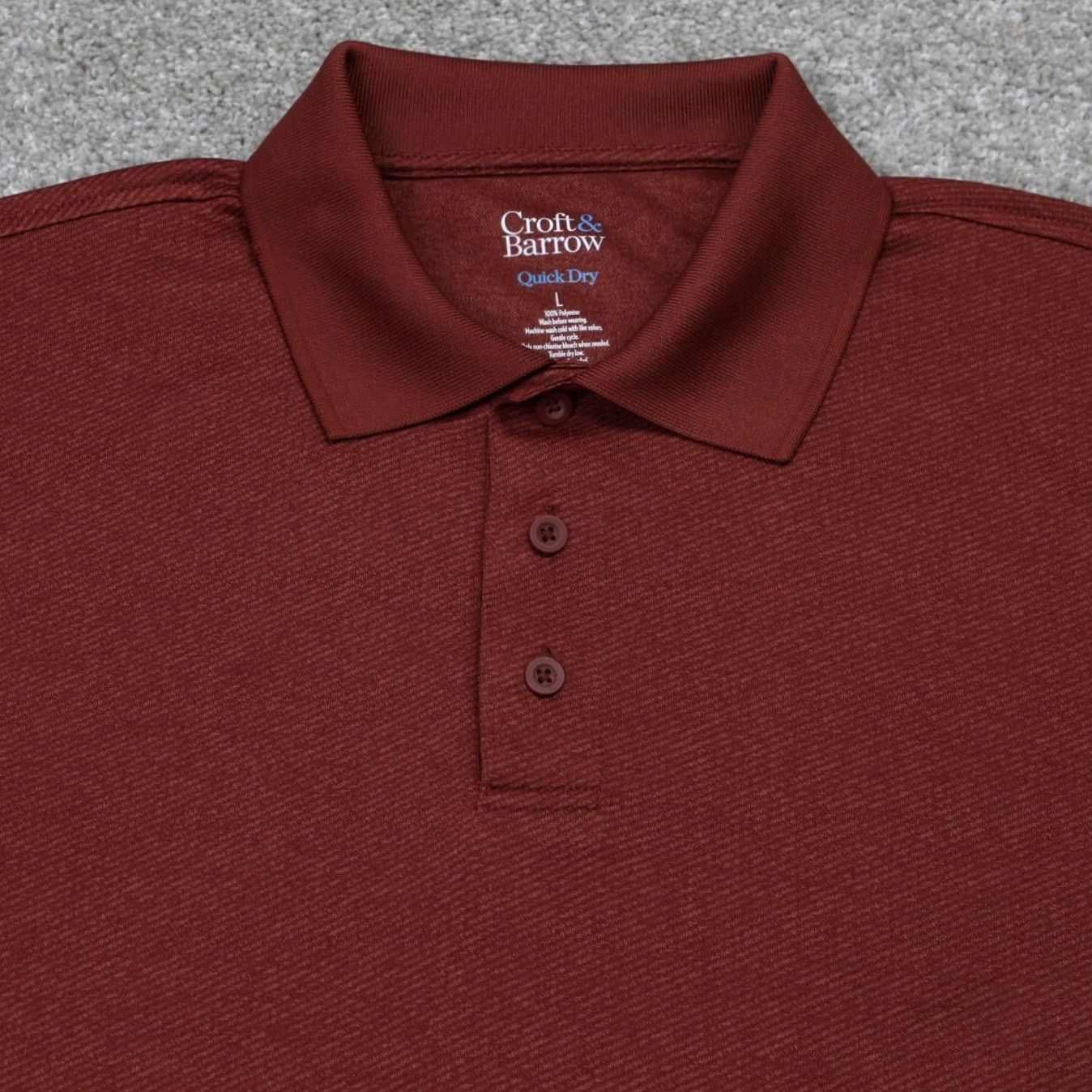 Croft & Barrow Croft & Barrow Polo Shirt Mens Large Red Quick Dry 100% Polyester S/S Pullover Polo Shirt Mens Large Red Quick Dry Polo Size US L / EU 52-54 / 3 - 4 Thumbnail