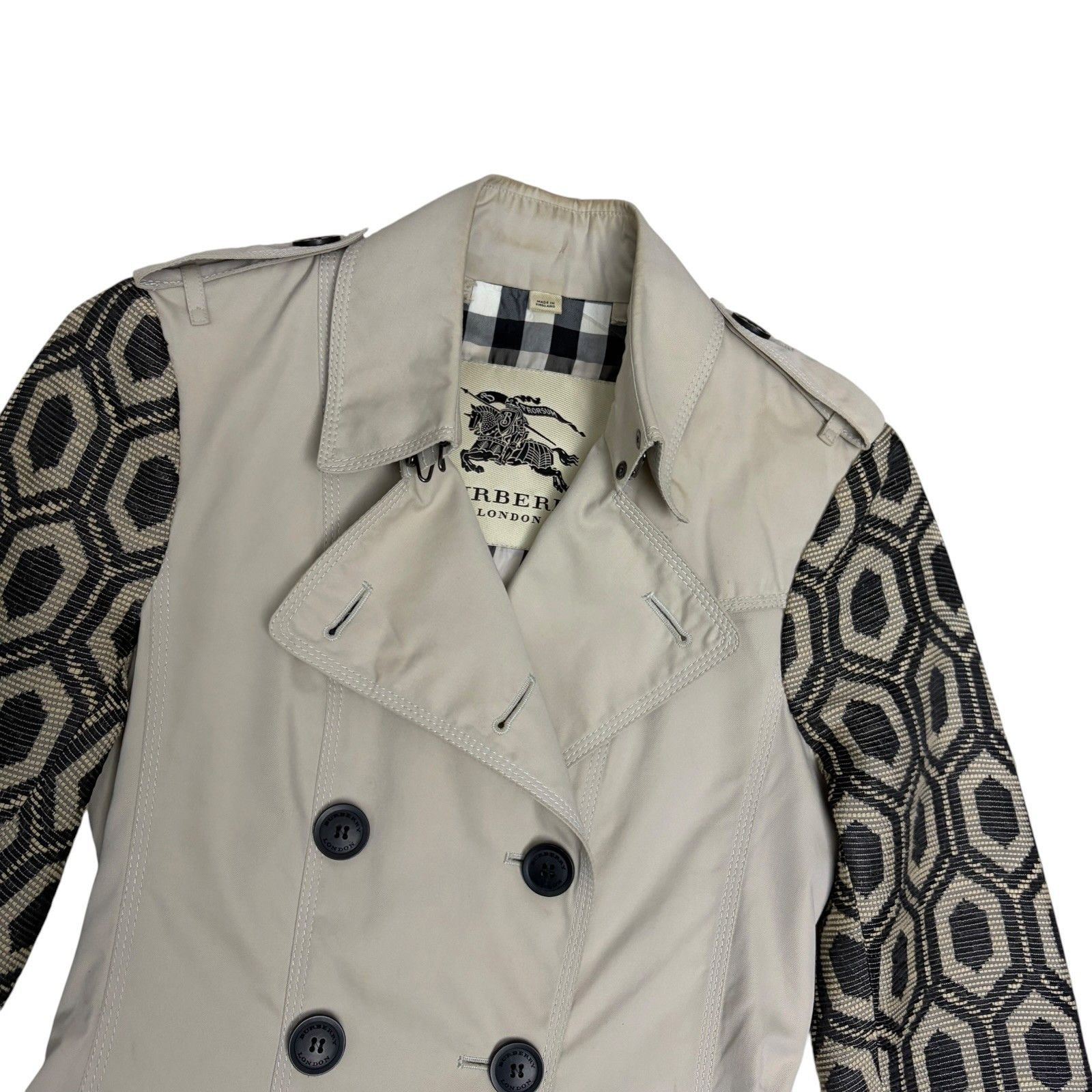 Burberry BURBERRY Trench Coat Luxury Business Jacquard Vintage XS Size XS / US 0-2 / IT 36-38 - 7 Thumbnail