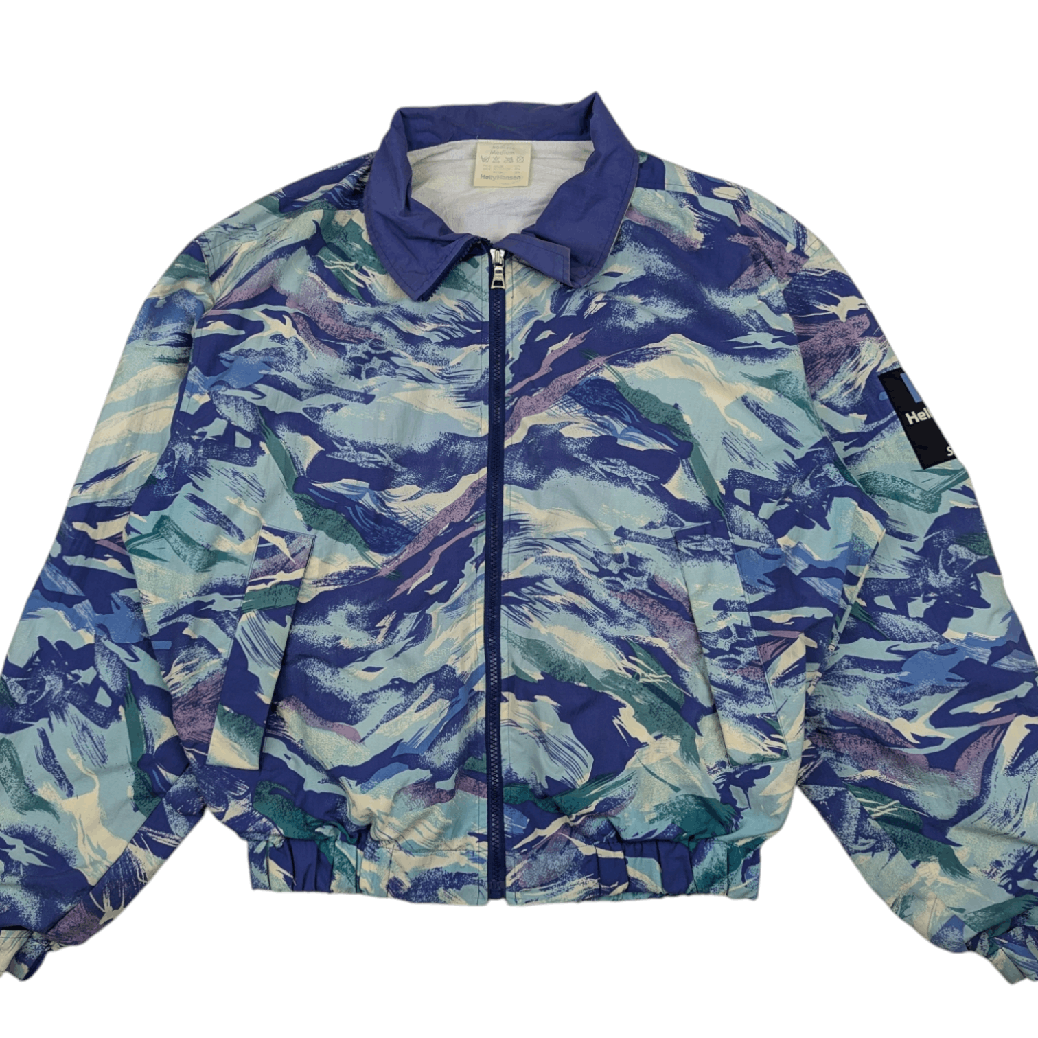 Helly Hansen × Vintage Vintage HELLY HANSEN Monogram Full Print Windbreaker Jacket Size US M / EU 48-50 / 2 - 2 Thumbnail