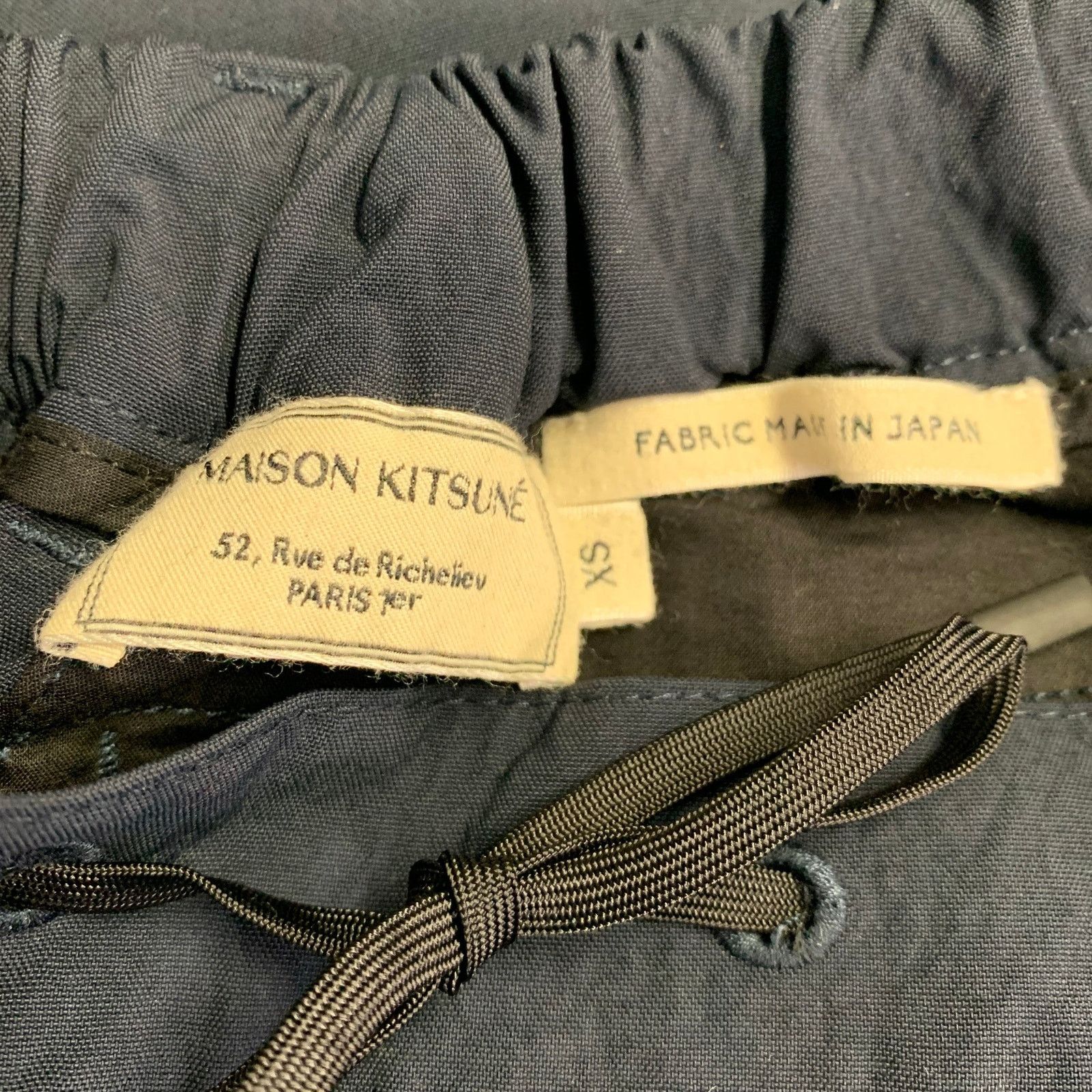 Maison Kitsune Size XS Navy Nylon Tapered Drawstring Casual Pants Size US 28 / EU 44 - 4 Thumbnail