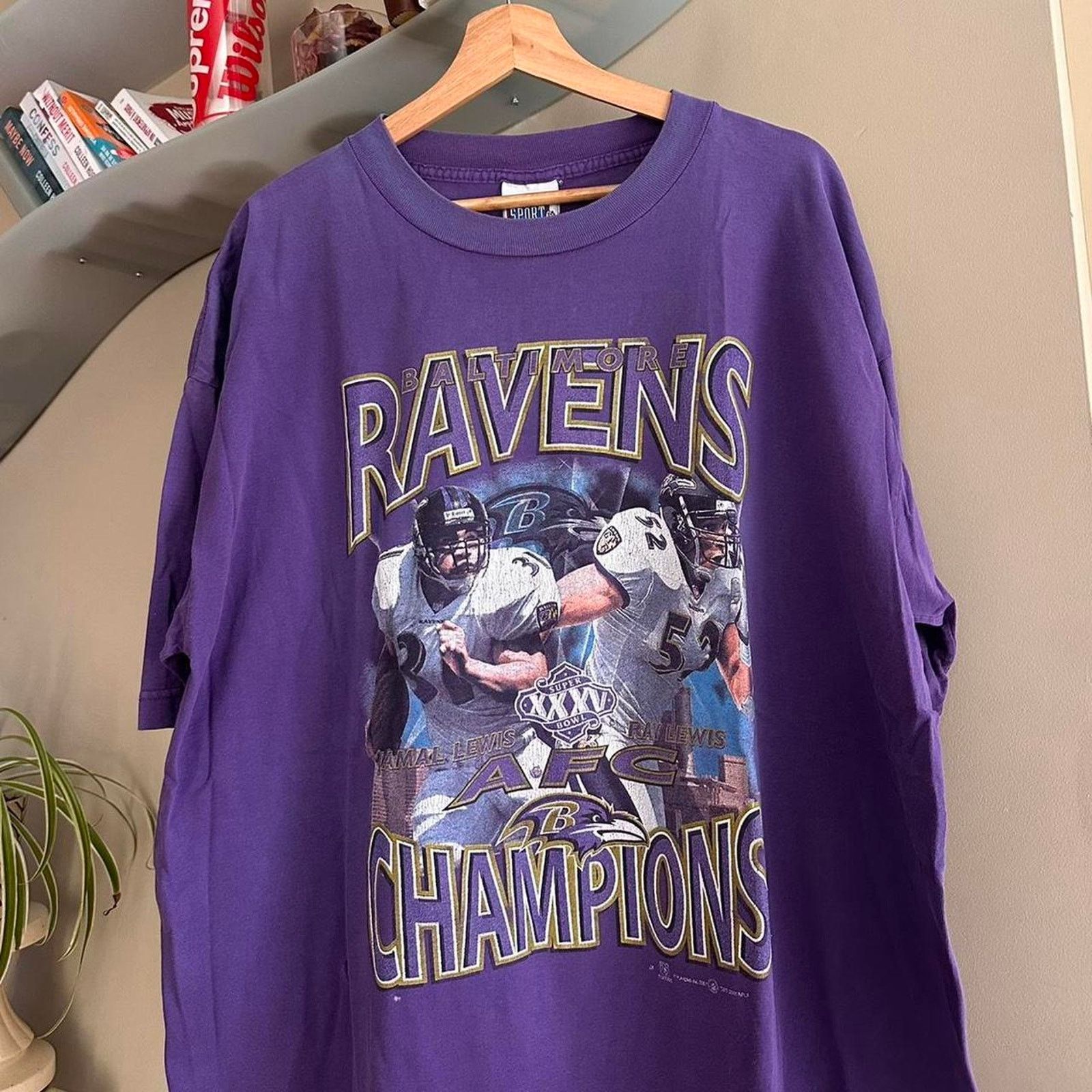 NFL × Vintage Vintage Baltimore Ravens Ray Lewis Shirt Size US XXL / EU 58 / 5 - 2 Thumbnail