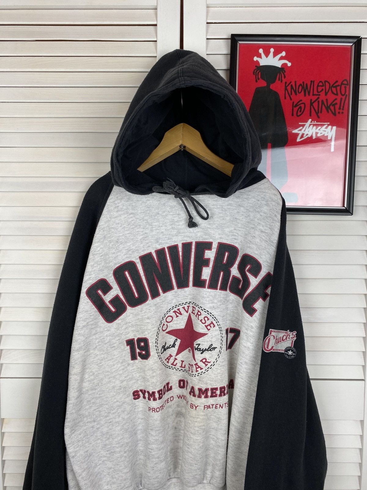 Converse Vintage 90s Hoodie Converse All Star Of America Casual Retro Size US M / EU 48-50 / 2 - 2 Thumbnail
