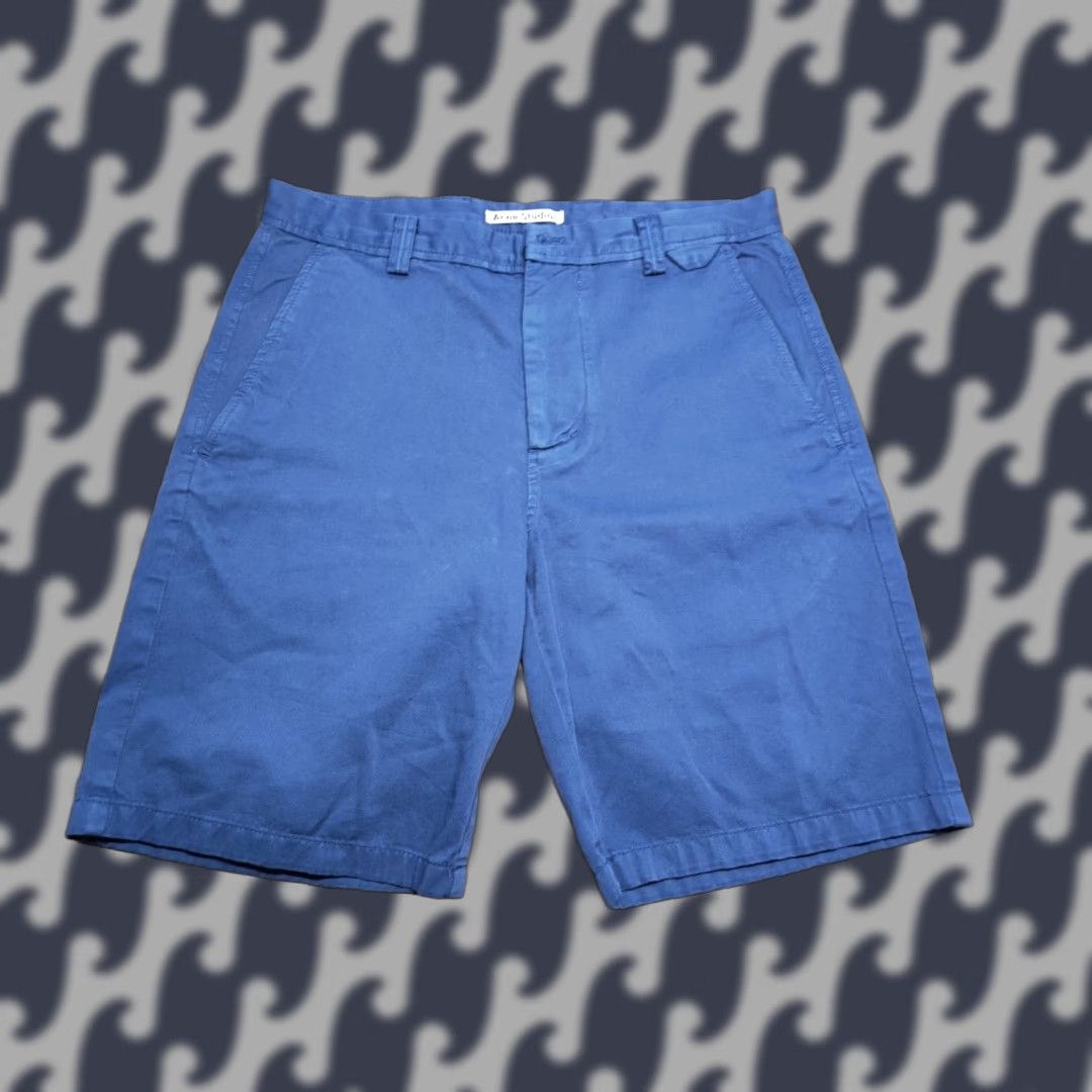 Acne Studios Acne Studios Chino Mens Blue Ishir Shorts W31 Zip Belted Plain Size US 44 / EU 60 - 1 Thumbnail
