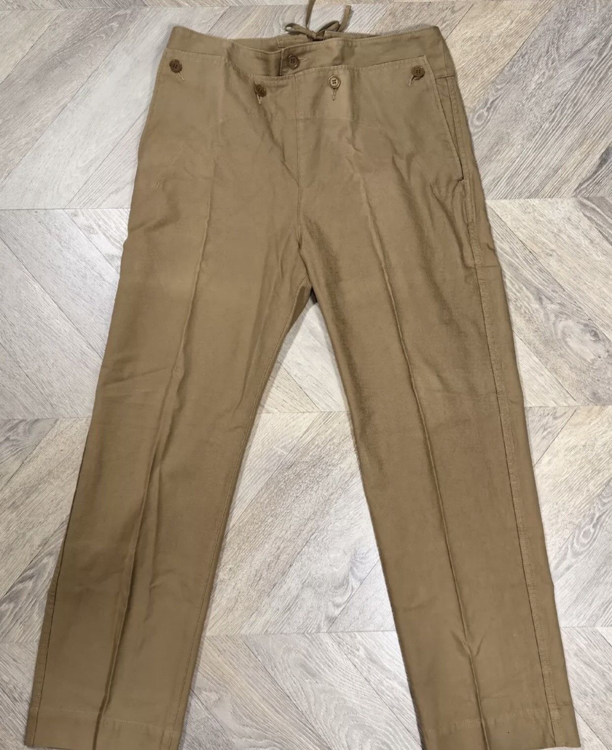 image of Visvim 22Ss Holman Pants Washed Strap Slacks in Brown, Men's (Size 32)