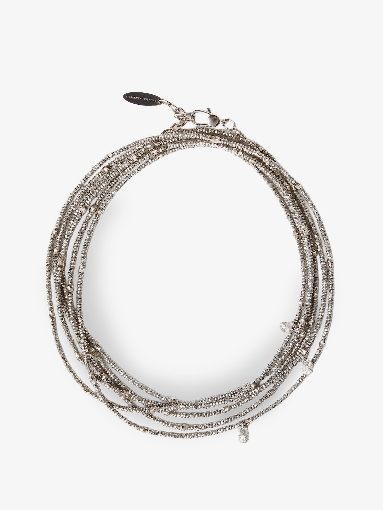 Brunello Cucinelli Wrap Hematite And 925 Sterling Silver Bracelet Size ONE SIZE - 1 Thumbnail