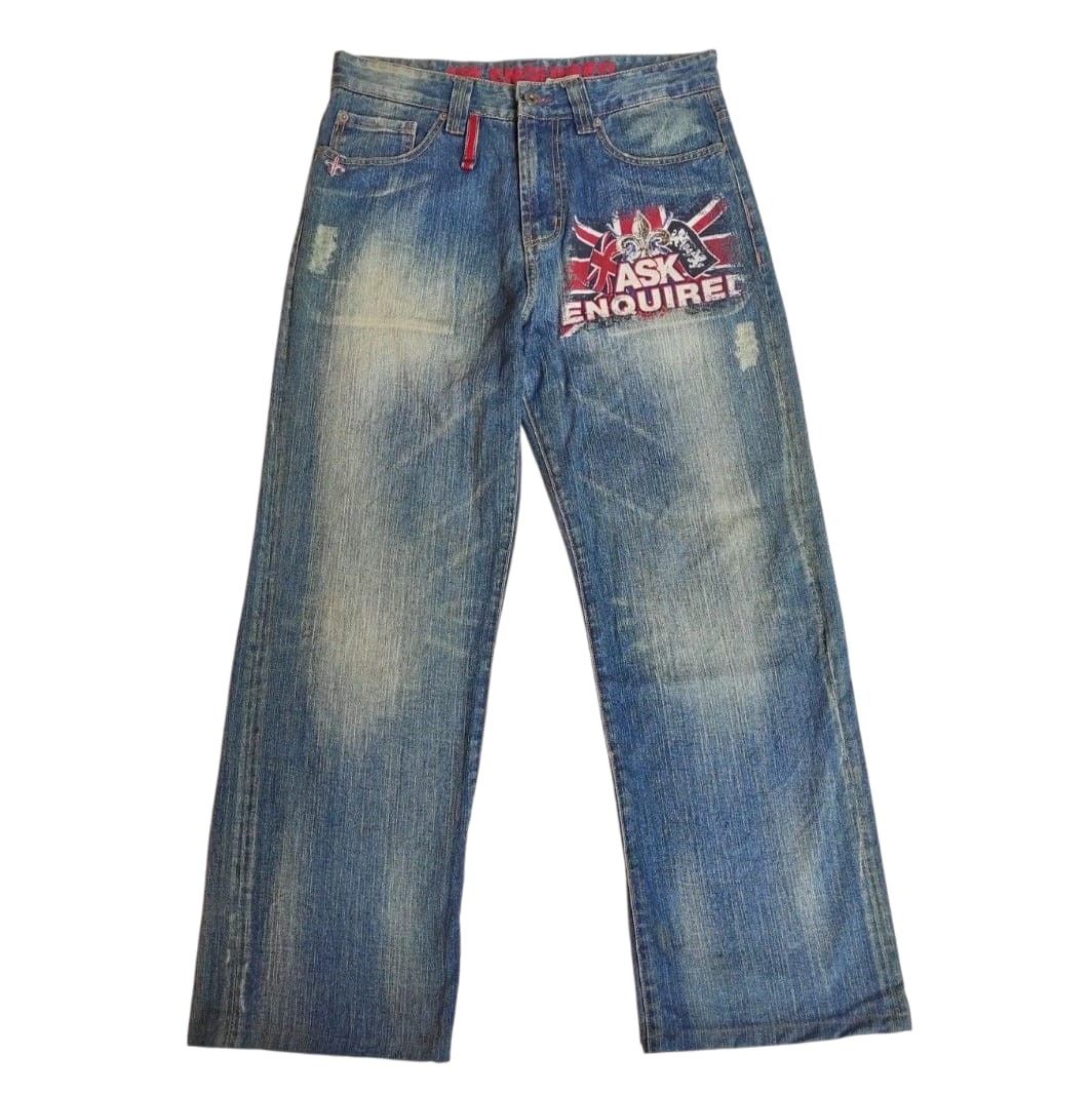 Le Grande Bleu (L.G.B.) ASK London Flag Denim Jeans Size US 30 / EU 46 - 1 Thumbnail