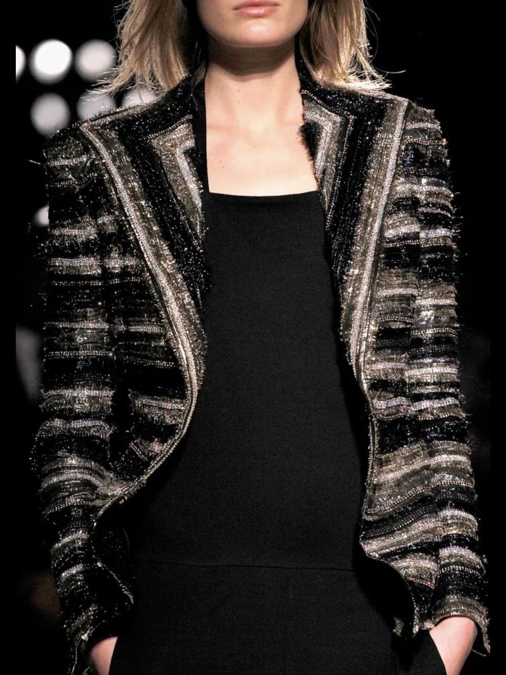 Balmain F/W 11 Decarnin Swarovski Embellished Jacket Size S / US 4 / IT 40 - 1 Thumbnail