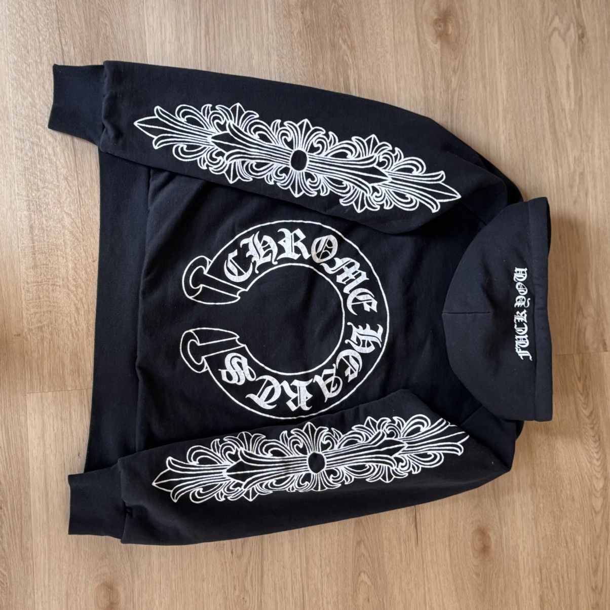 Chrome Hearts Vintage 90s Chrome Hearts Thermal Floral Hoodie 