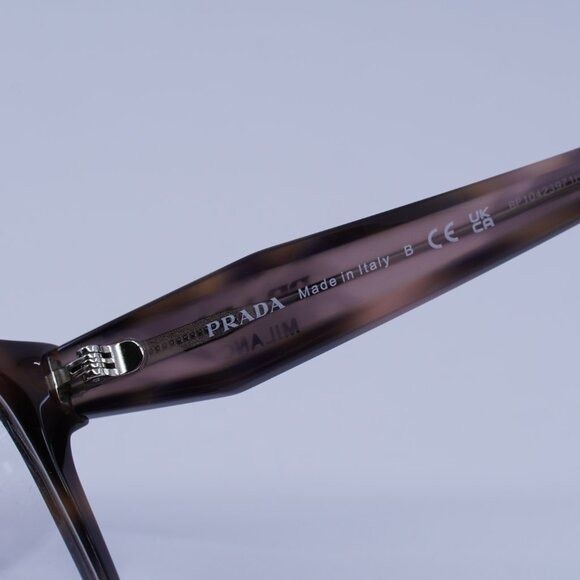 Prada Prada PRB03V 23A1O1 Eyeglasses Havana Muave 54mm Square Size ONE SIZE - 8 Thumbnail