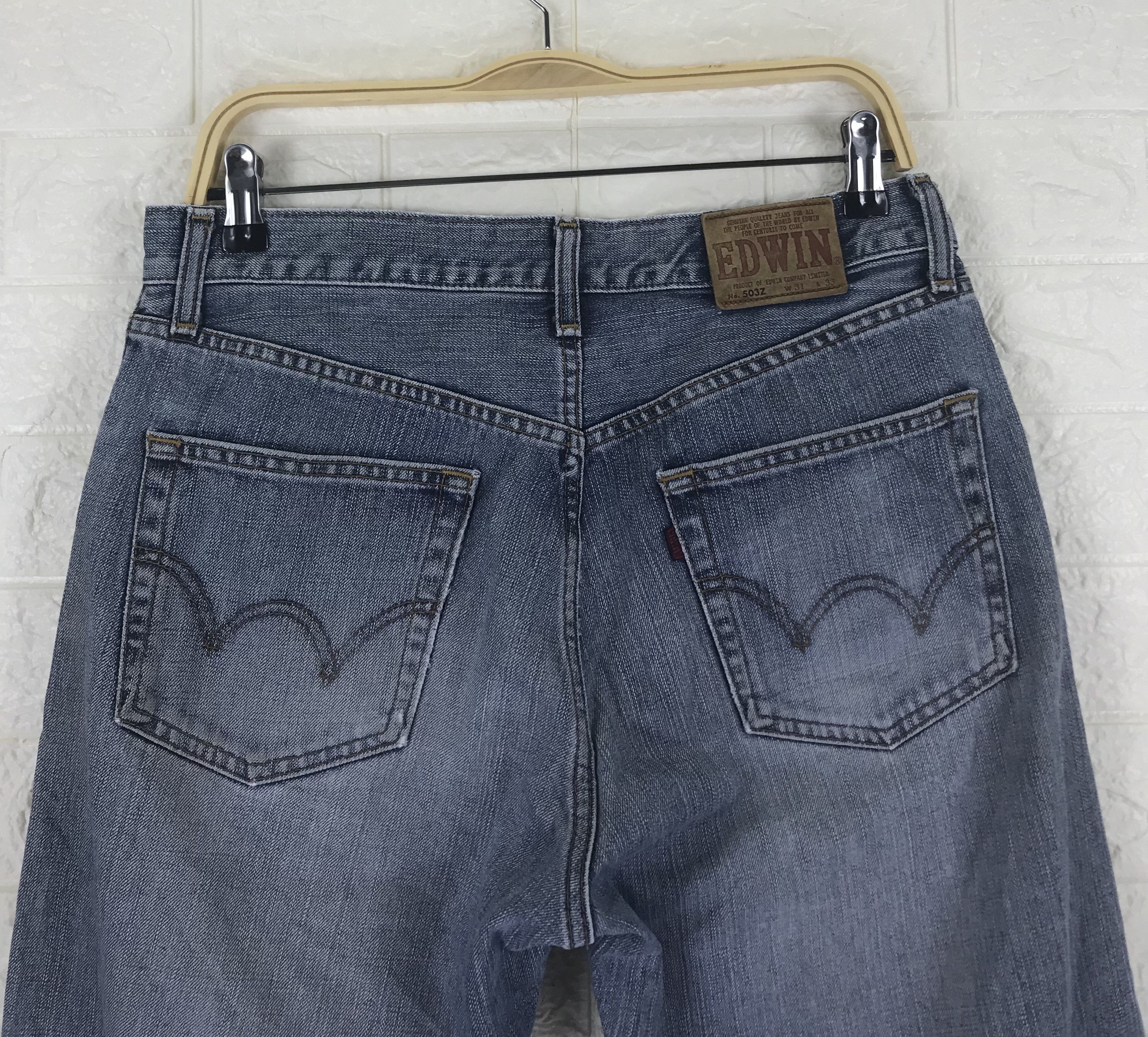 Edwin Vintage Edwin 503Z Regular Blue Washed Jeans Size US 31 - 6 Thumbnail