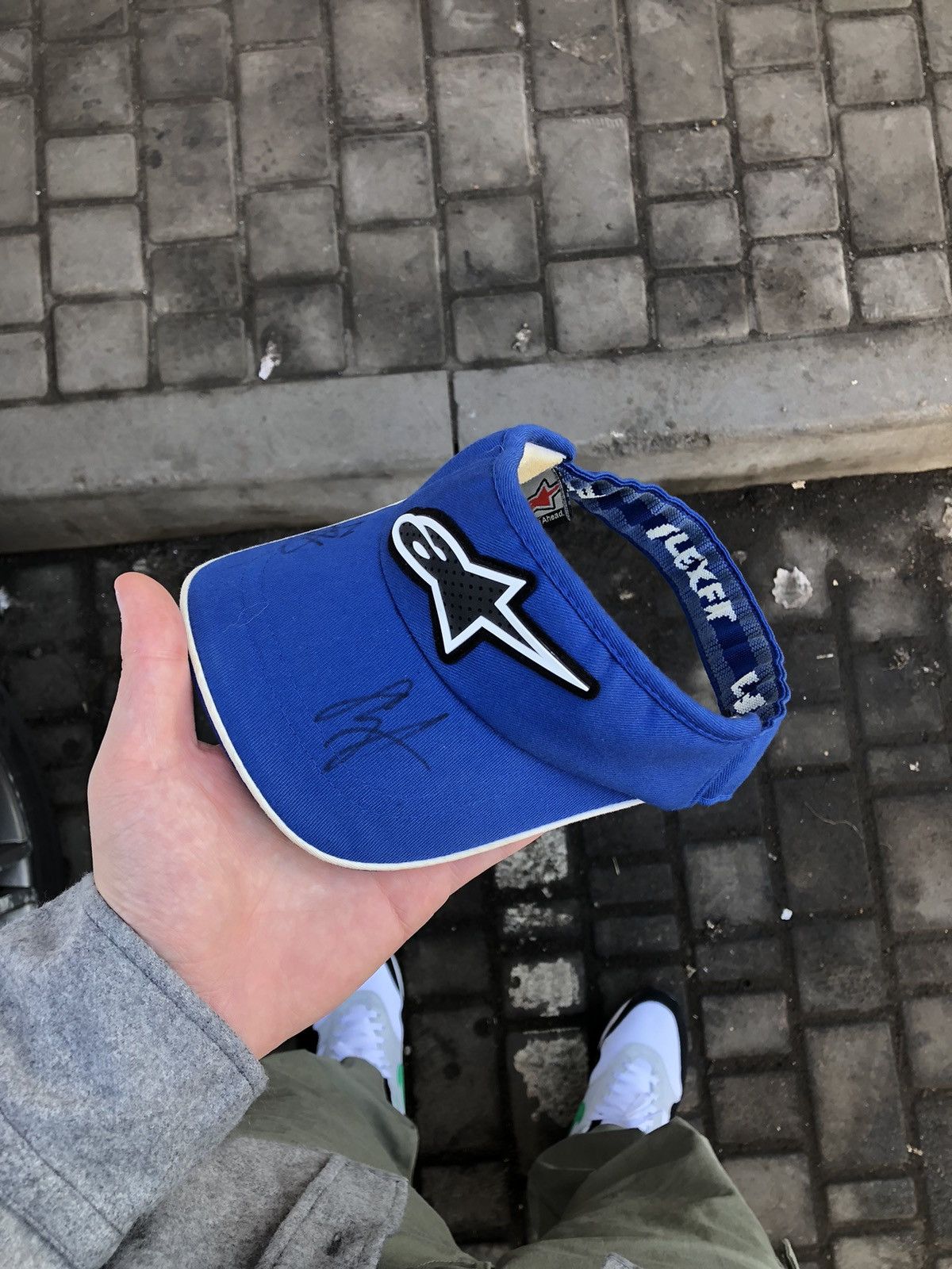 Alpinestars × Vintage VERY RARE ALPINESTARS FLEXFIT BASEBALL CAP RETRO Y2K 90s SK8 Size ONE SIZE - 1 Thumbnail