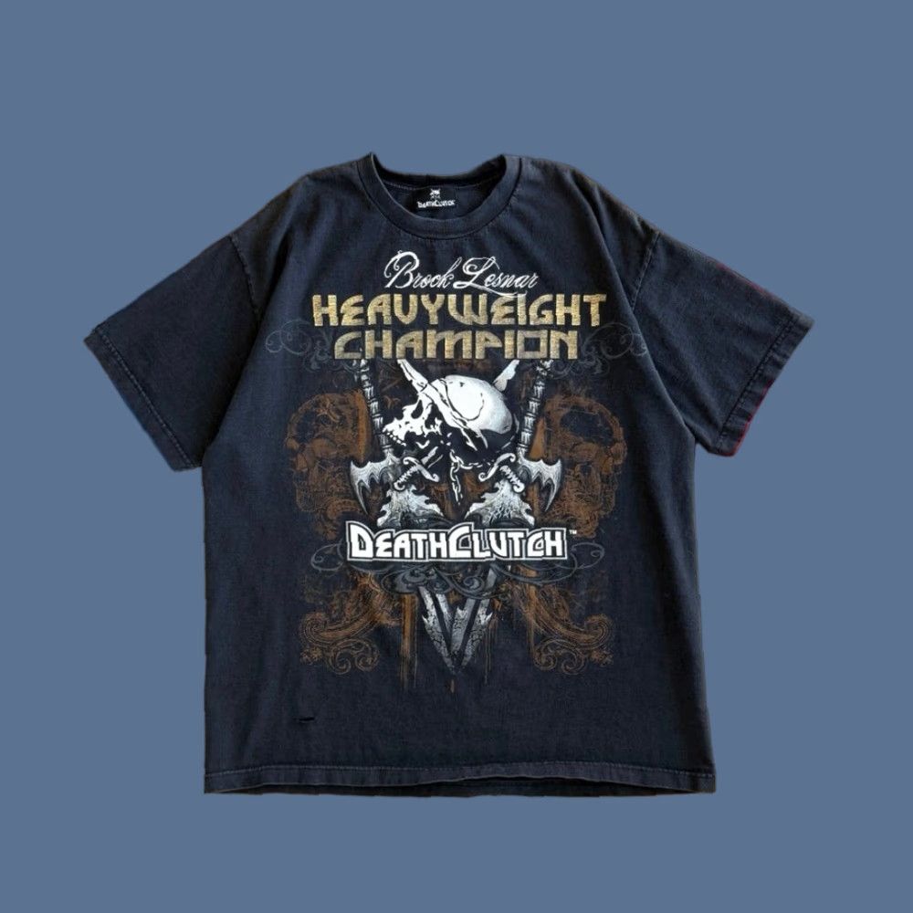 VINTAGE Death Clutch T-Shirt Shirt XL Black Y2K Grunge Gothic Skull Sports 2000s Men