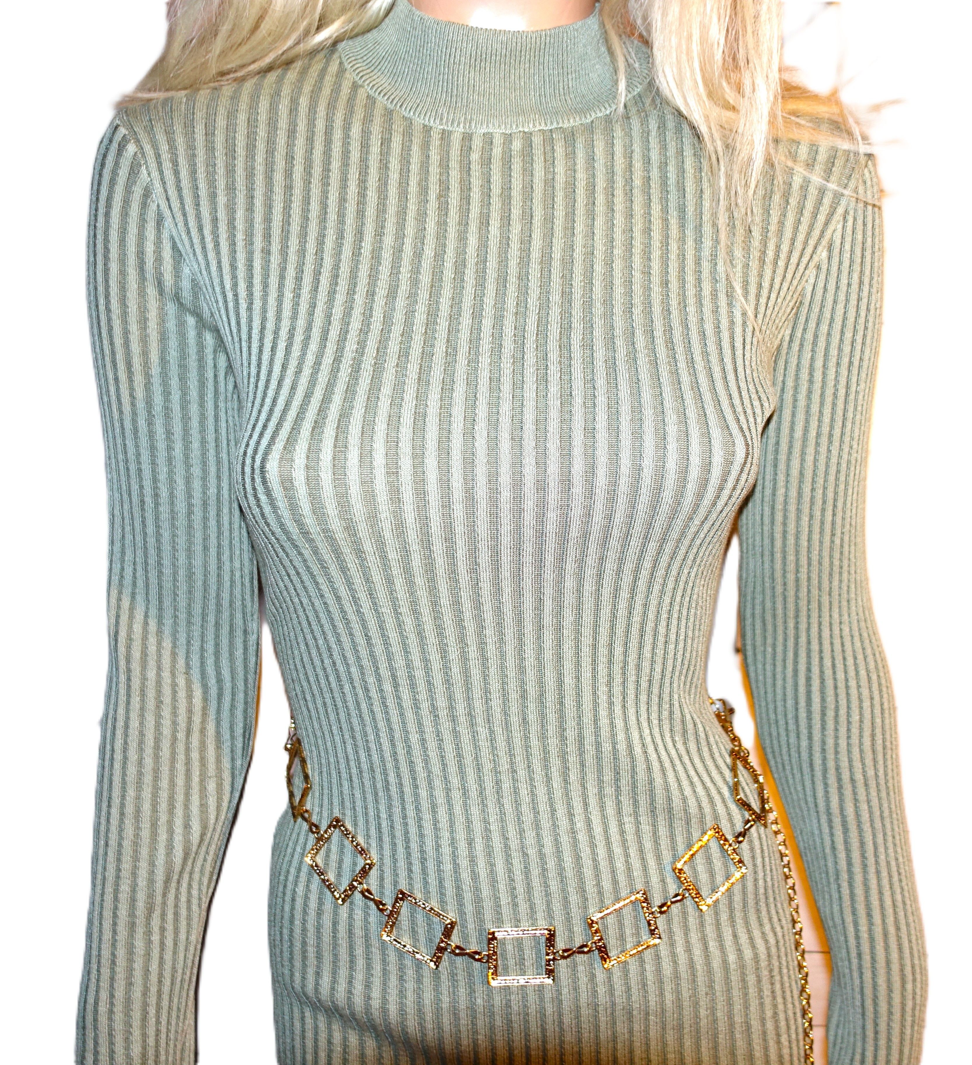 Other Say What Pistachio Green Sweater Dress M NWT Size M / US 6-8 / IT 42-44 - 2 Thumbnail