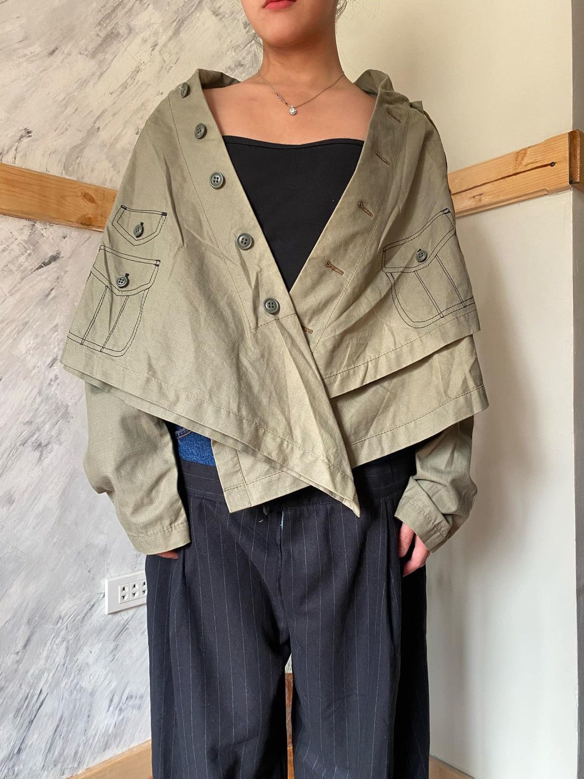 Comme des Garcons Comme Des Garçons Trompe L’oiel Stitching Military Coat Size M / US 6-8 / IT 42-44 - 1 Thumbnail