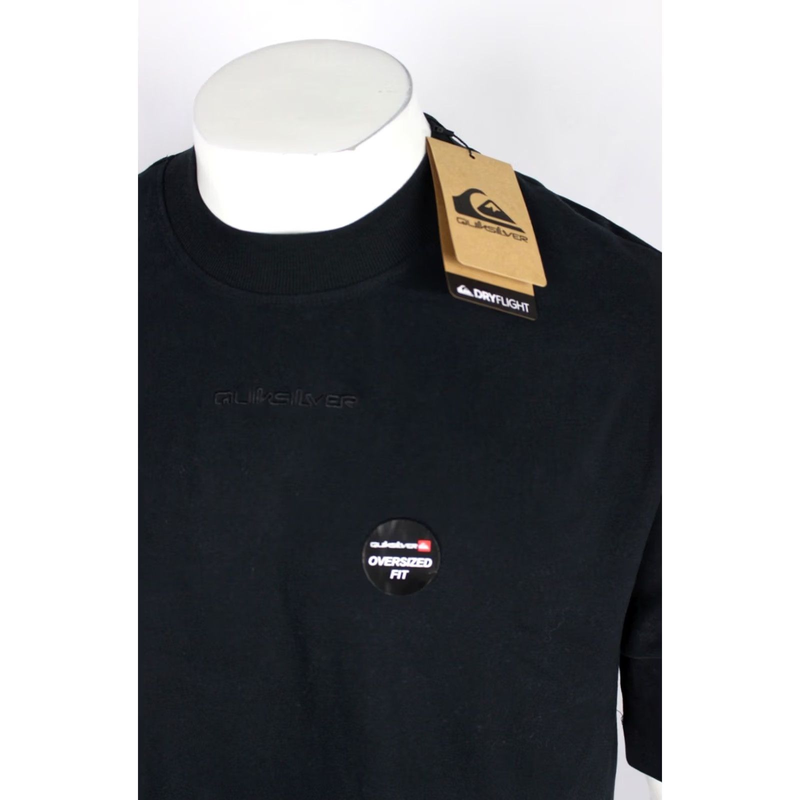 Quiksilver Quiksilver Men's Oversized T Shirt Short Sleeve M Medium Black Embroidered Size US M / EU 48-50 / 2 - 4 Thumbnail