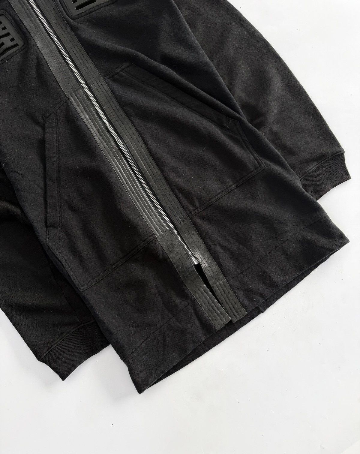 Rick Owens Rick Owens SS14 Vicious Leather- Trim Gimp Hoodie Size US S / EU 44-46 / 1 - 6 Thumbnail
