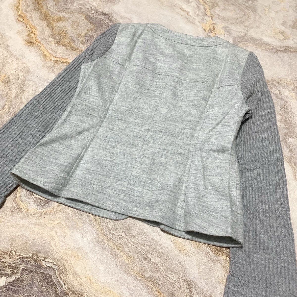 Andre Courreges Vtg 90s Courreges Jacket Grey On Grey Size S / US 4 / IT 40 - 15 Thumbnail