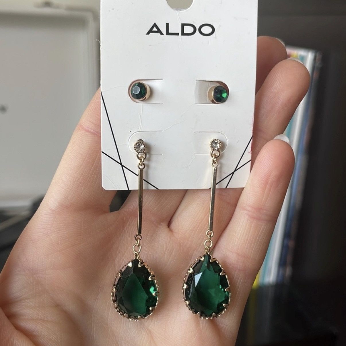 Aldo Emerald Aldo earring set Size ONE SIZE - 9 Thumbnail