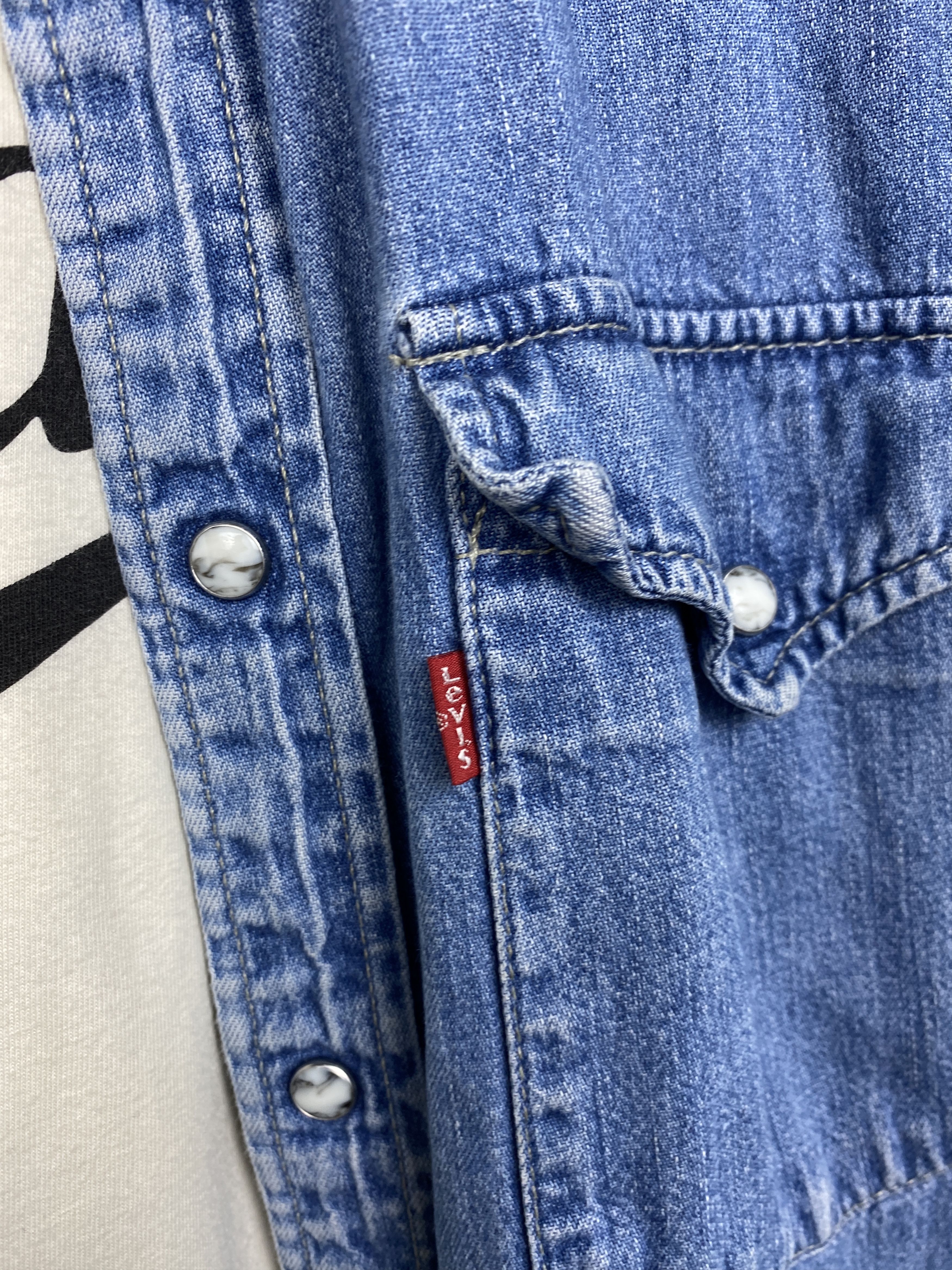 Levi's × Levi's Vintage Clothing × Vintage Levi's 90s Vintage Mens Denim Shirt Jeans Size US M / EU 48-50 / 2 - 3 Thumbnail
