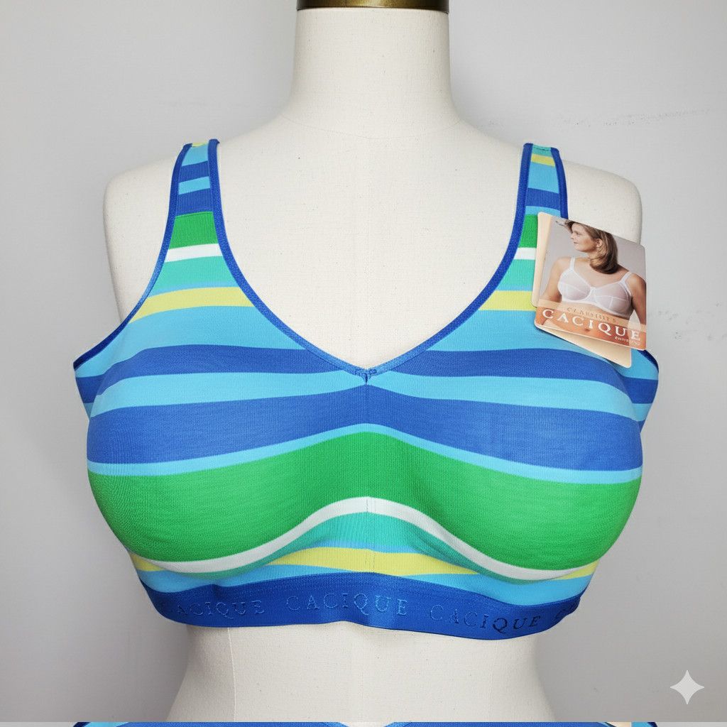 Other Cacique 42DDD NEW Bra Wire-free Sports Soft Comfort Support Size ONE SIZE - 1 Thumbnail