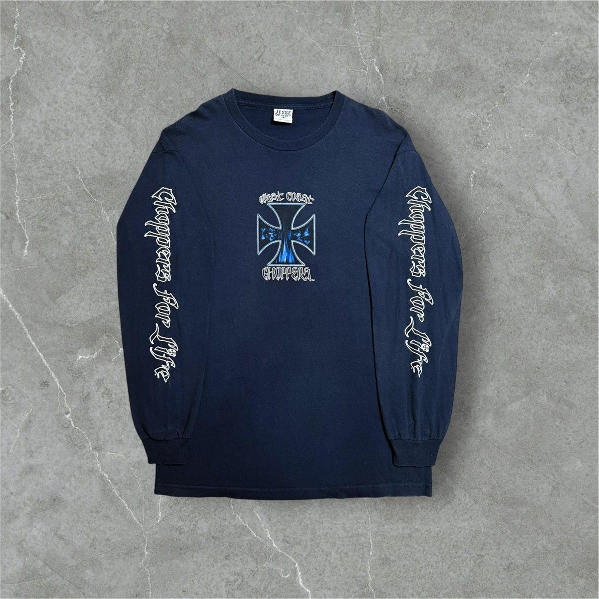 West Coast Choppers 1990s Jesse Who West Coast Chopper Long Sleeve Size US XL / EU 56 / 4 - 1 Thumbnail