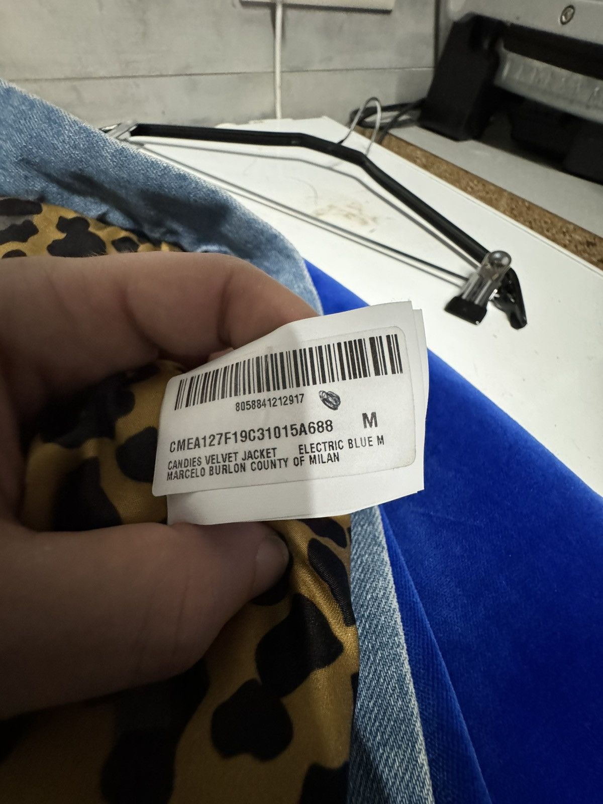 Designer Marcelo Burlon fall 2019 Candies velvet jacket Size US M / EU 48-50 / 2 - 8 Thumbnail